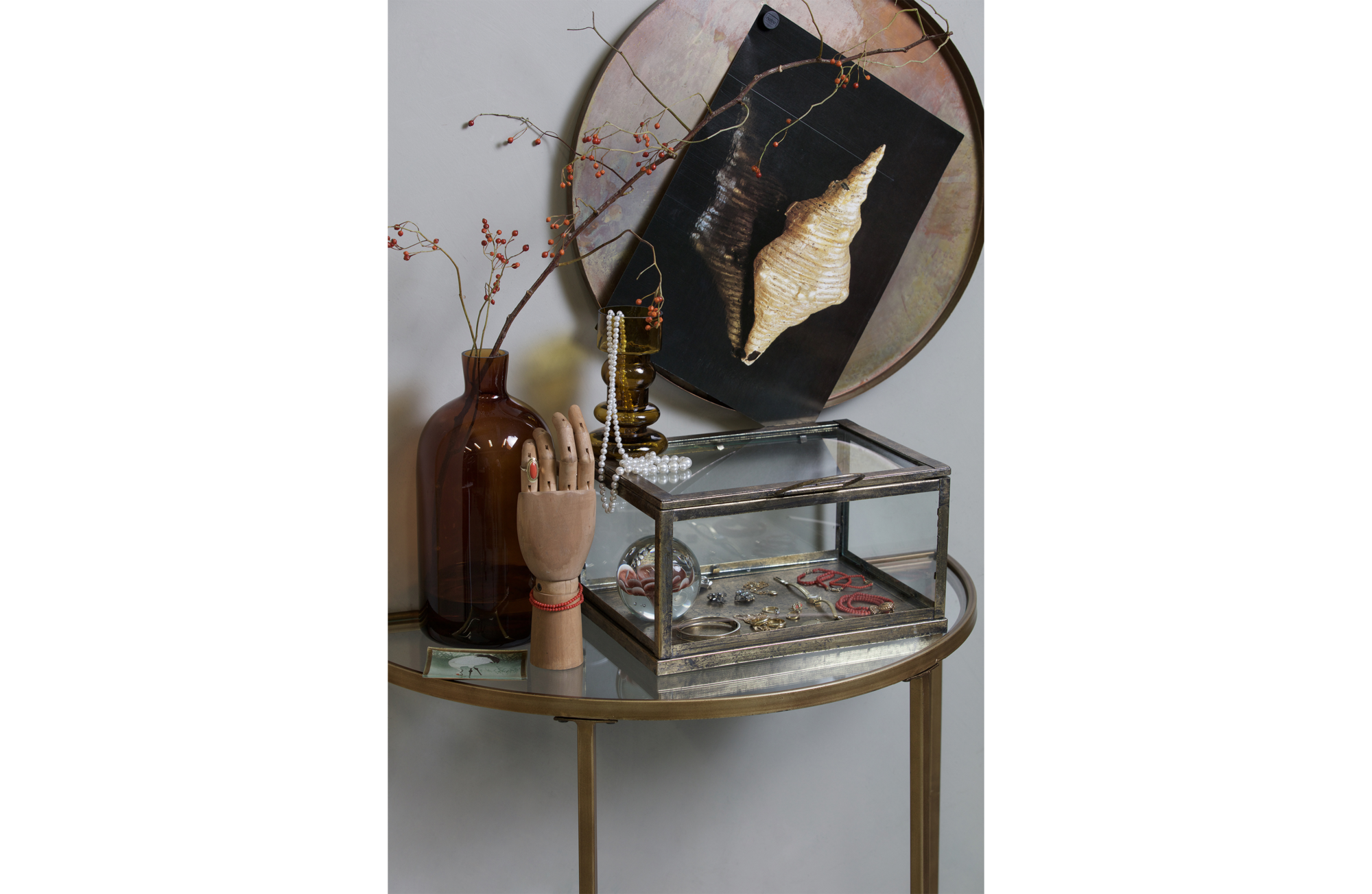 Sidetable Goddess - Antique Brass