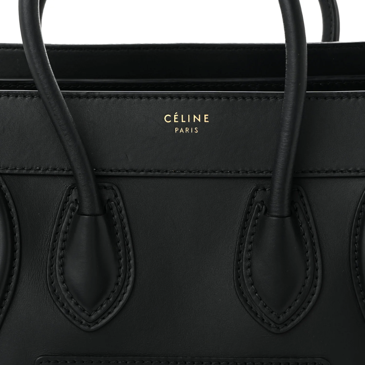 Smooth Calfskin Micro Luggage Black - Top Club