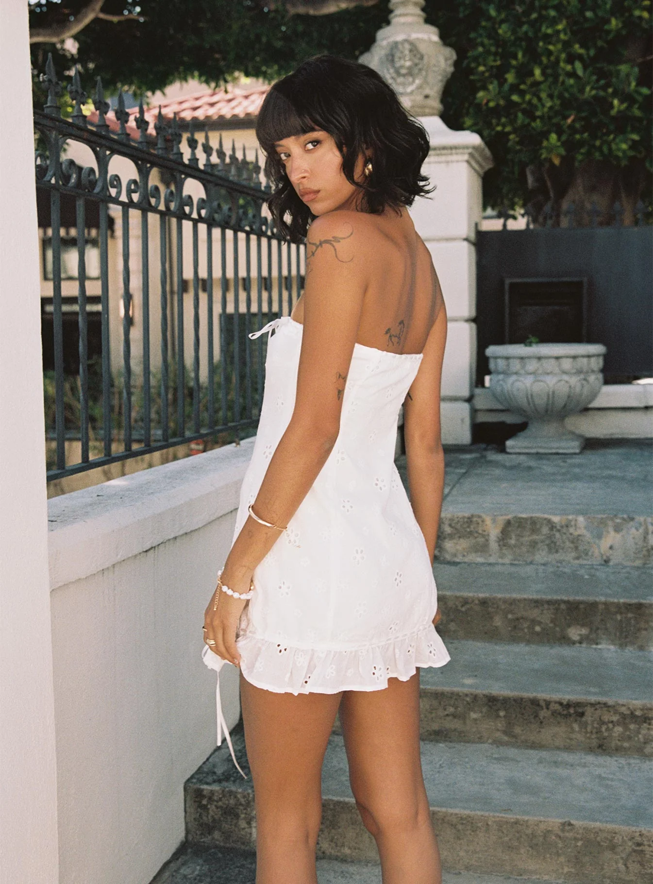 Molloy Strapless Mini Dress White