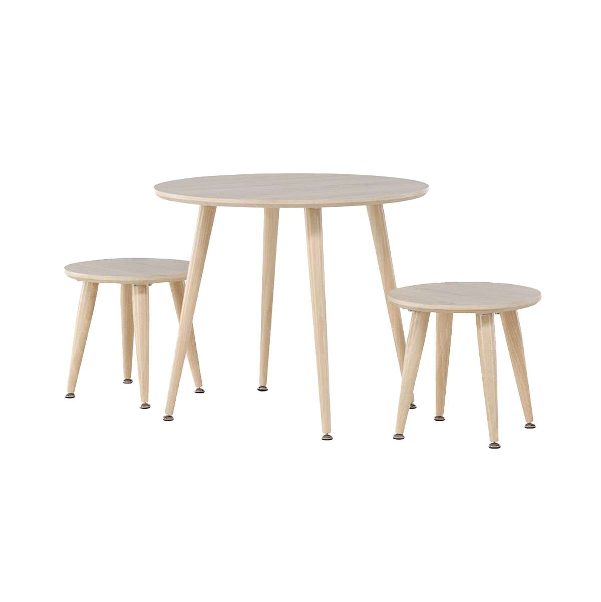 Kindertafel met krukjes Runar – set van 3 Whitewash
