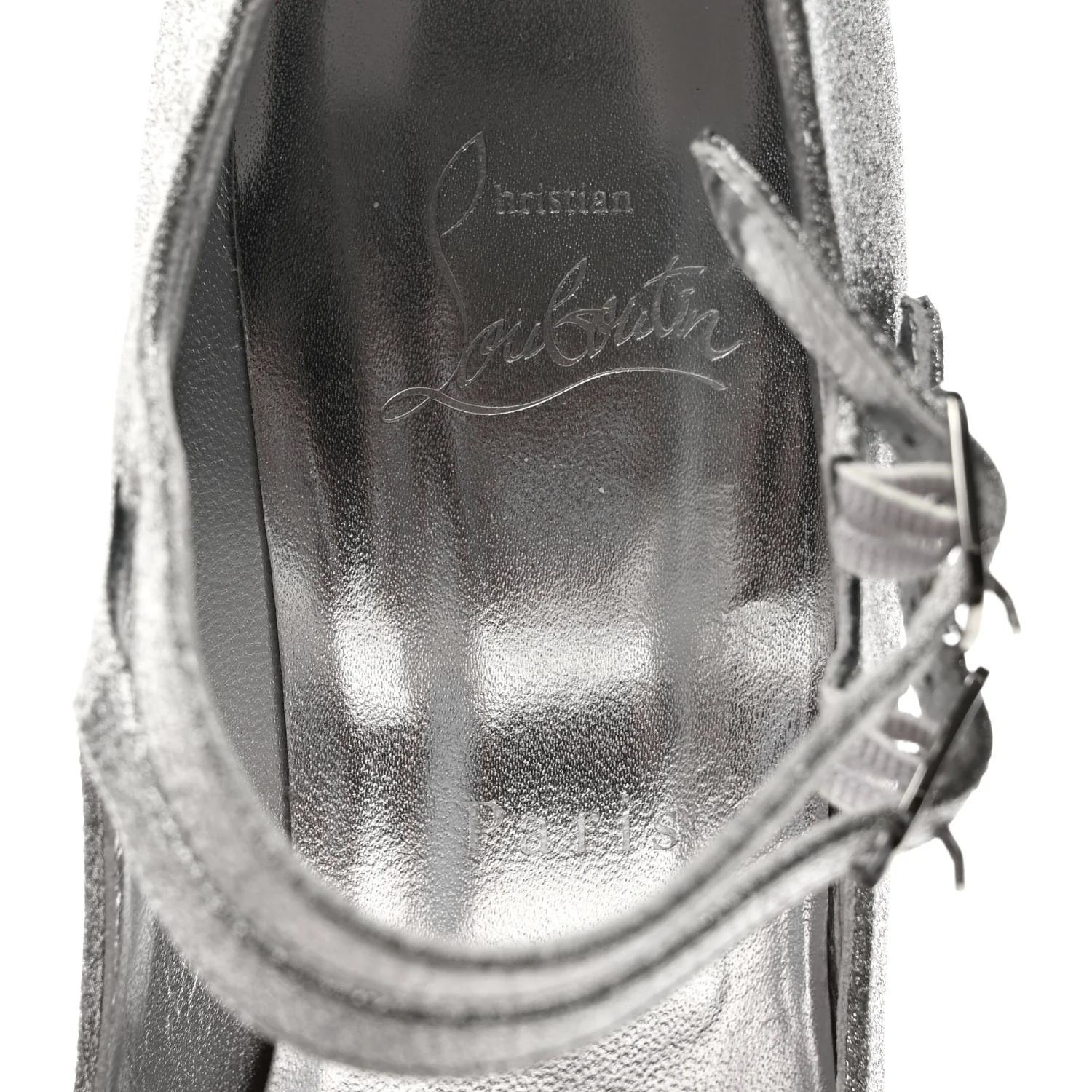Glitter Calfskin Movida Jane 130 Platform Pump 38.5 Silver - Top Club