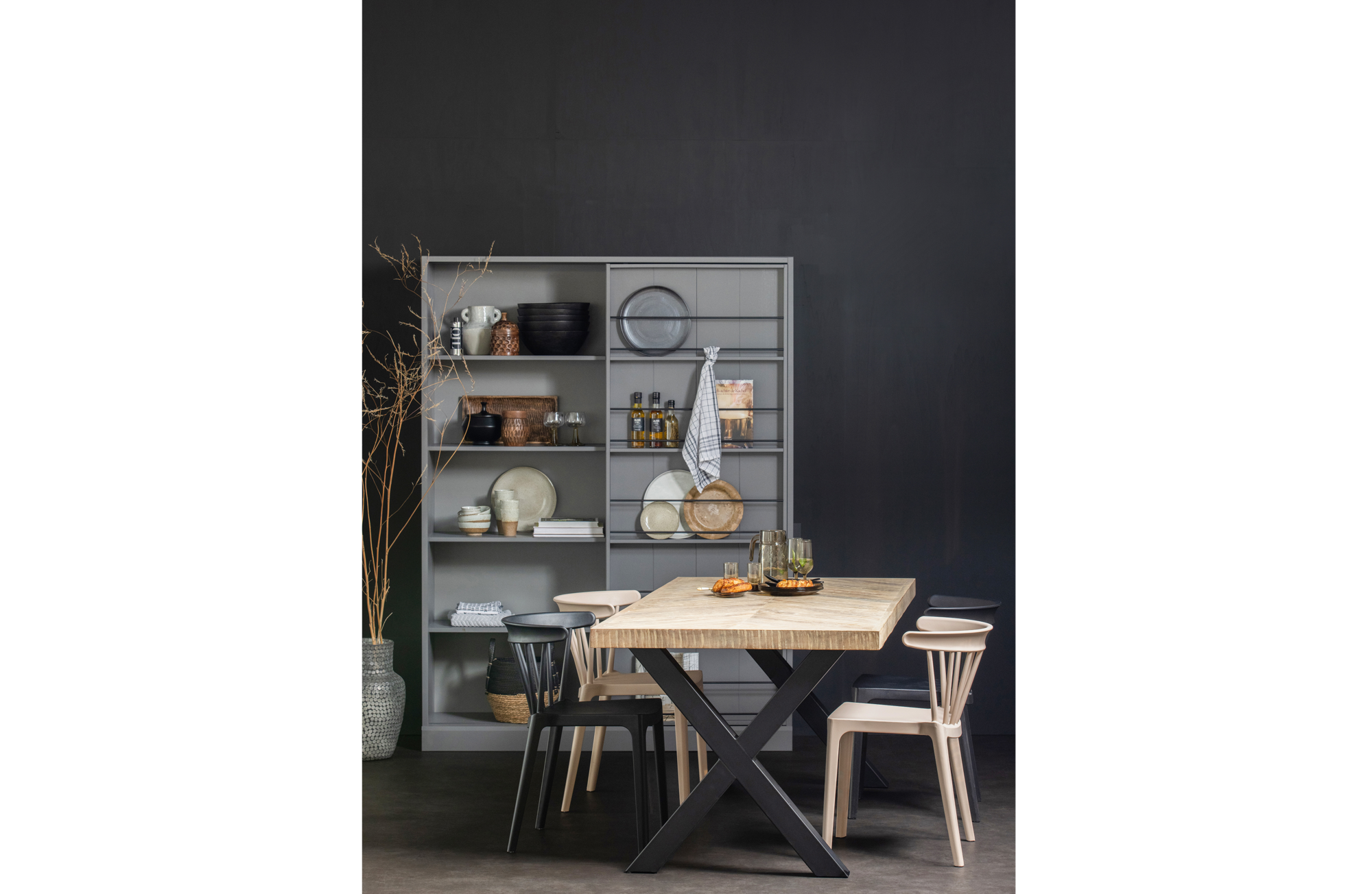 WOOOD tafel Tablo mango visgraat 200x90 Tablo tafel mango visgraat 200x90 Alkmaar poot