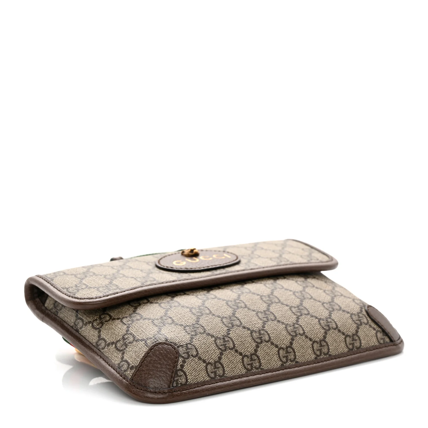GG Supreme Monogram Neo Vintage Web Belt Bag Brown - Top Club