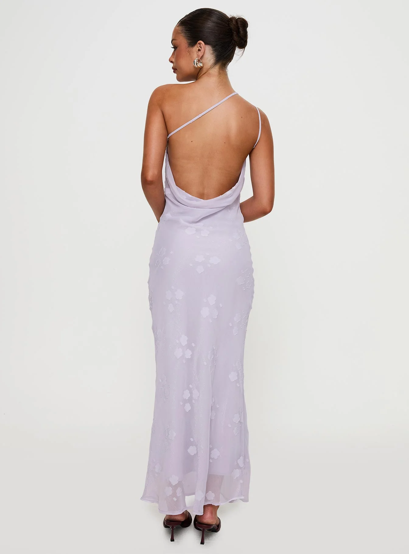 Jazmira One Shoulder Maxi Dress Lilac