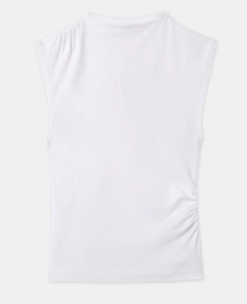 Pimkie T-shirt sans manches avec col montant et fronces