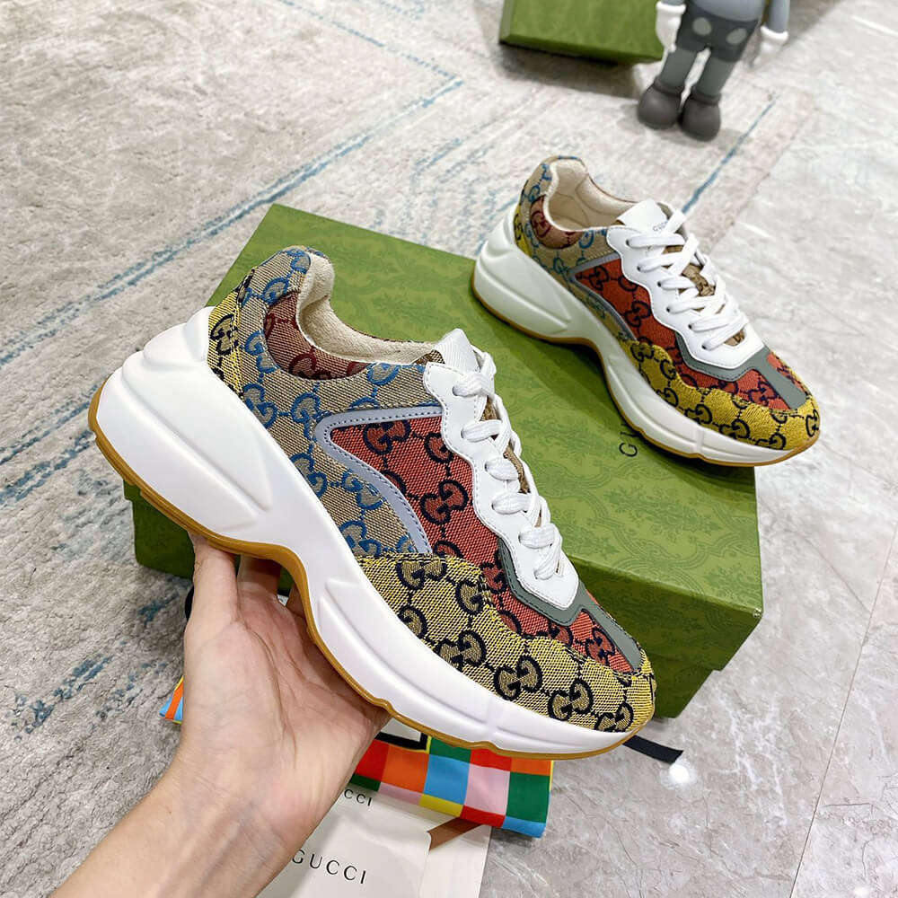 Gucci Multicolor GG Supreme Rhyton Sneaker - Top Club