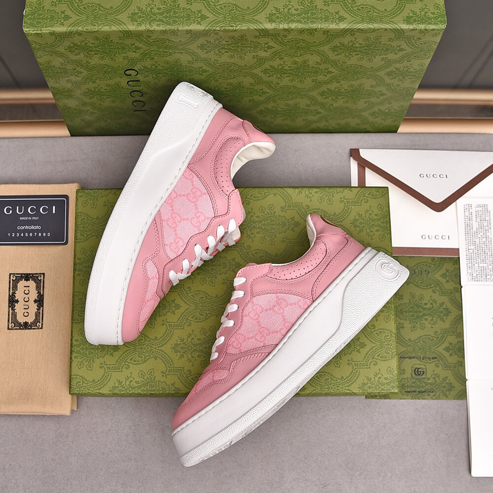 GUCCI Chunky B leather sneakers - Top Club