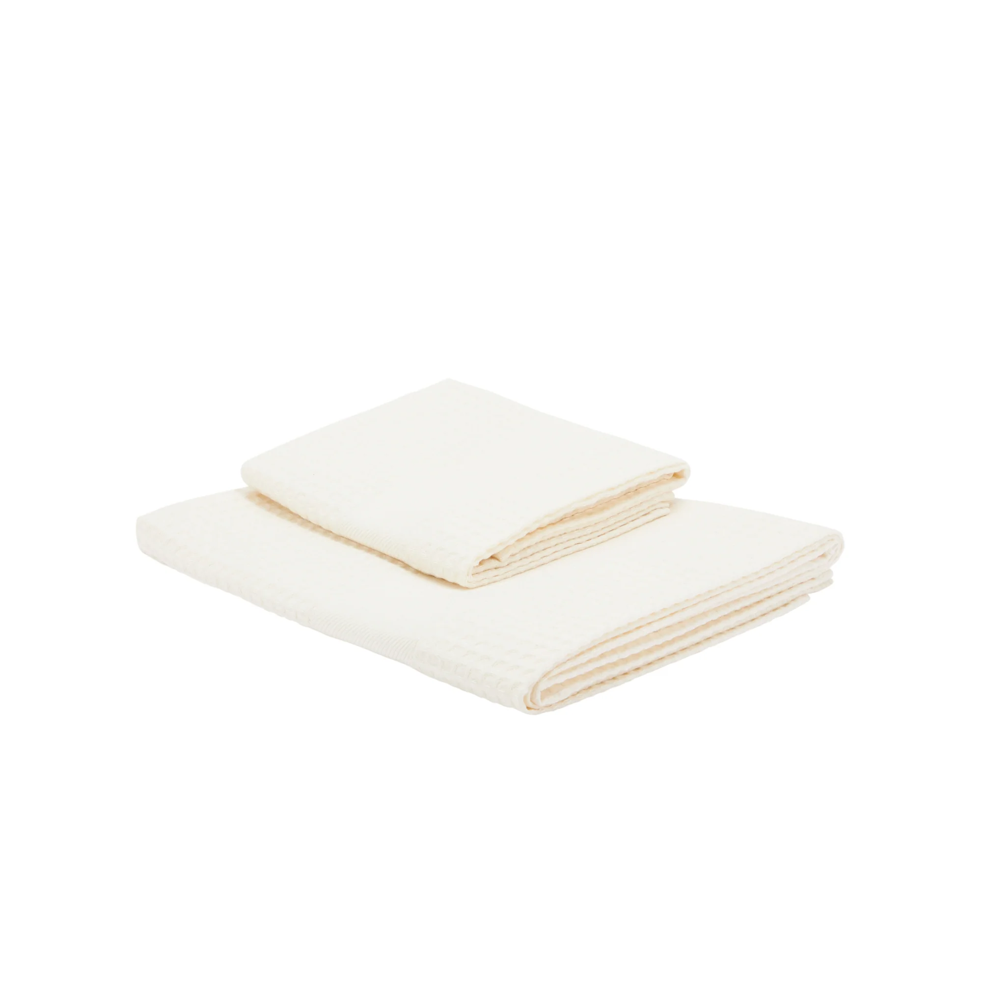 Asciugamano Con Ospite In Nido D'Ape Ape 40X60+60X100 Panna Bellora