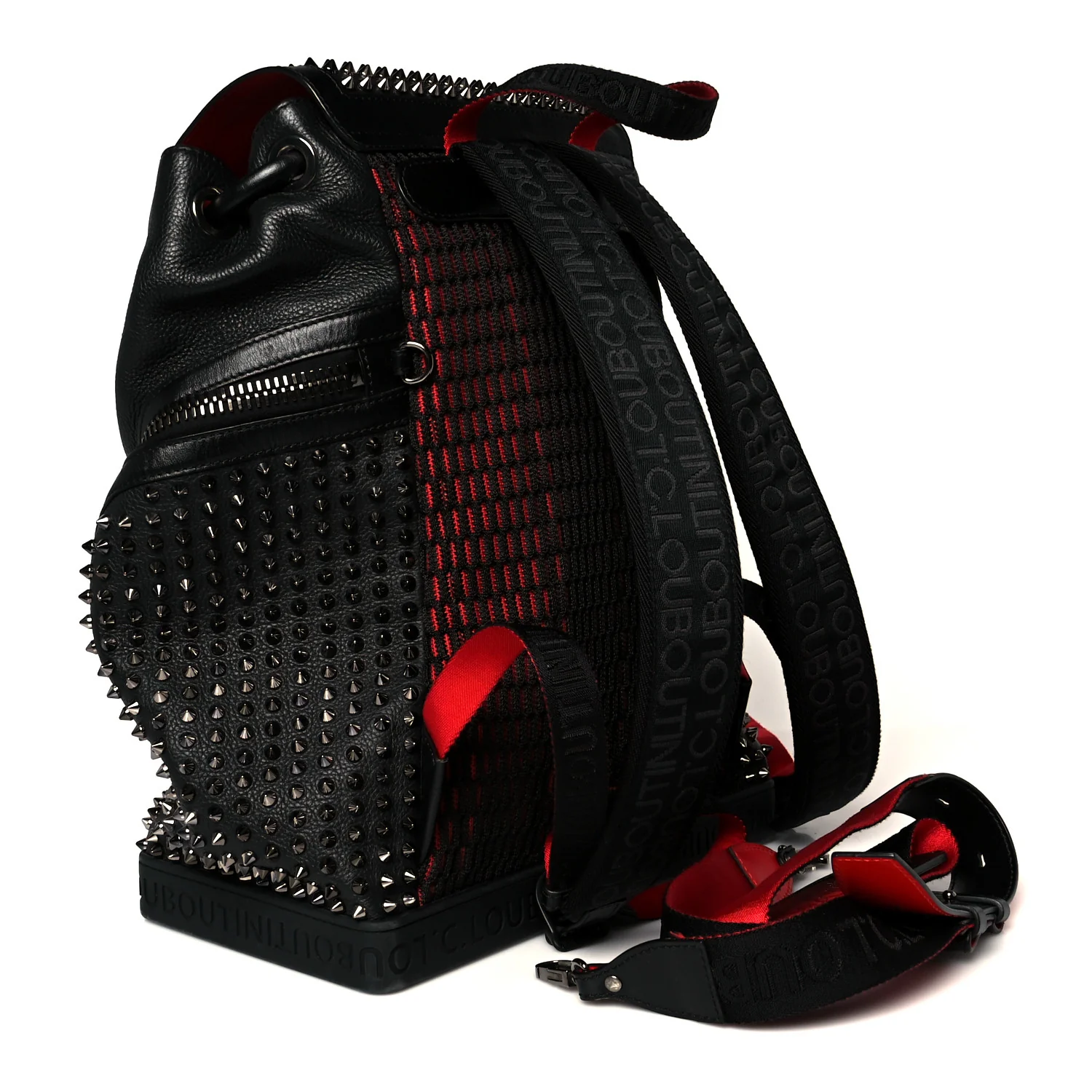 Calfskin Spiked Explorafunk Backpack Black - Top Club