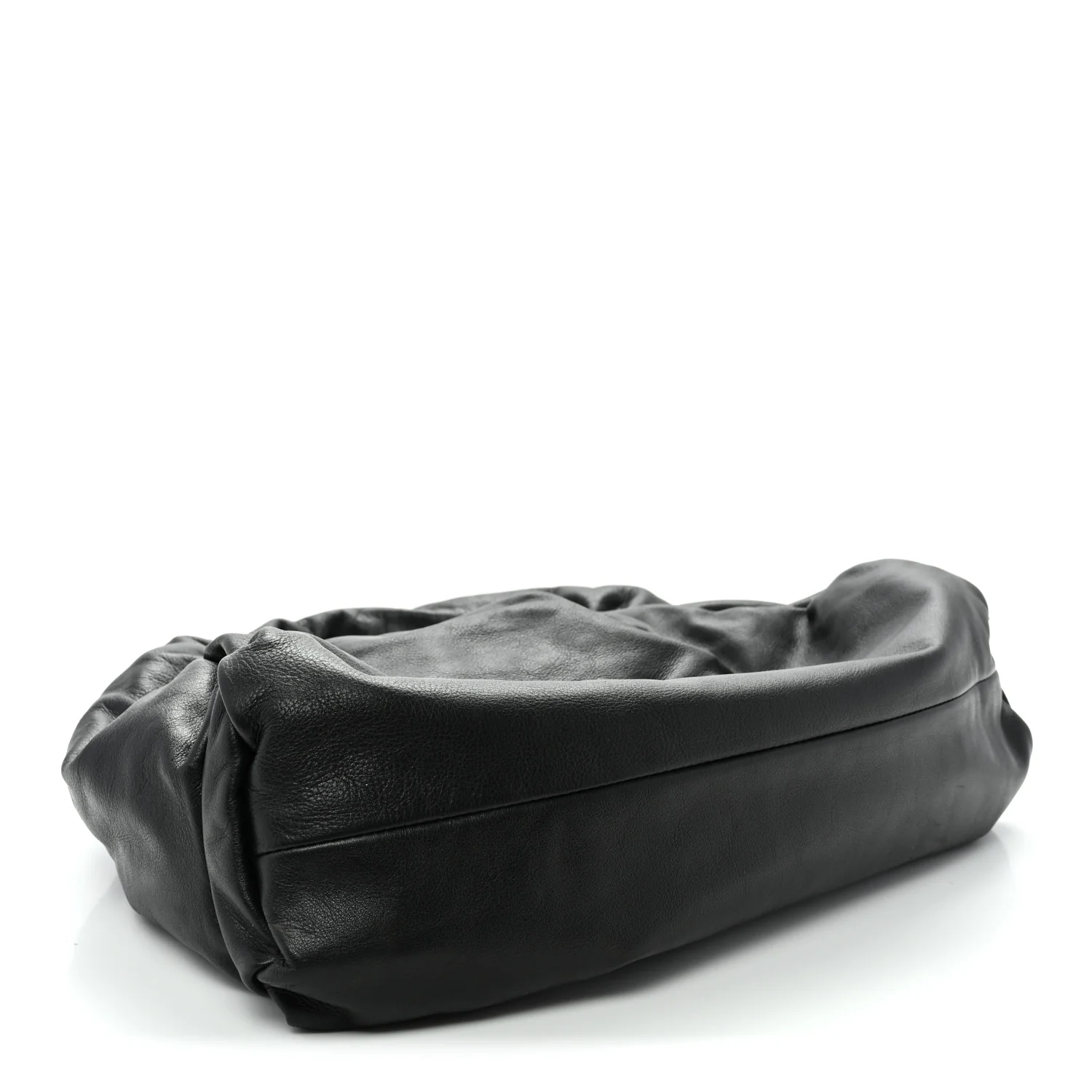 Smooth Butter Calfskin Small The Shoulder Pouch Black - Top Club