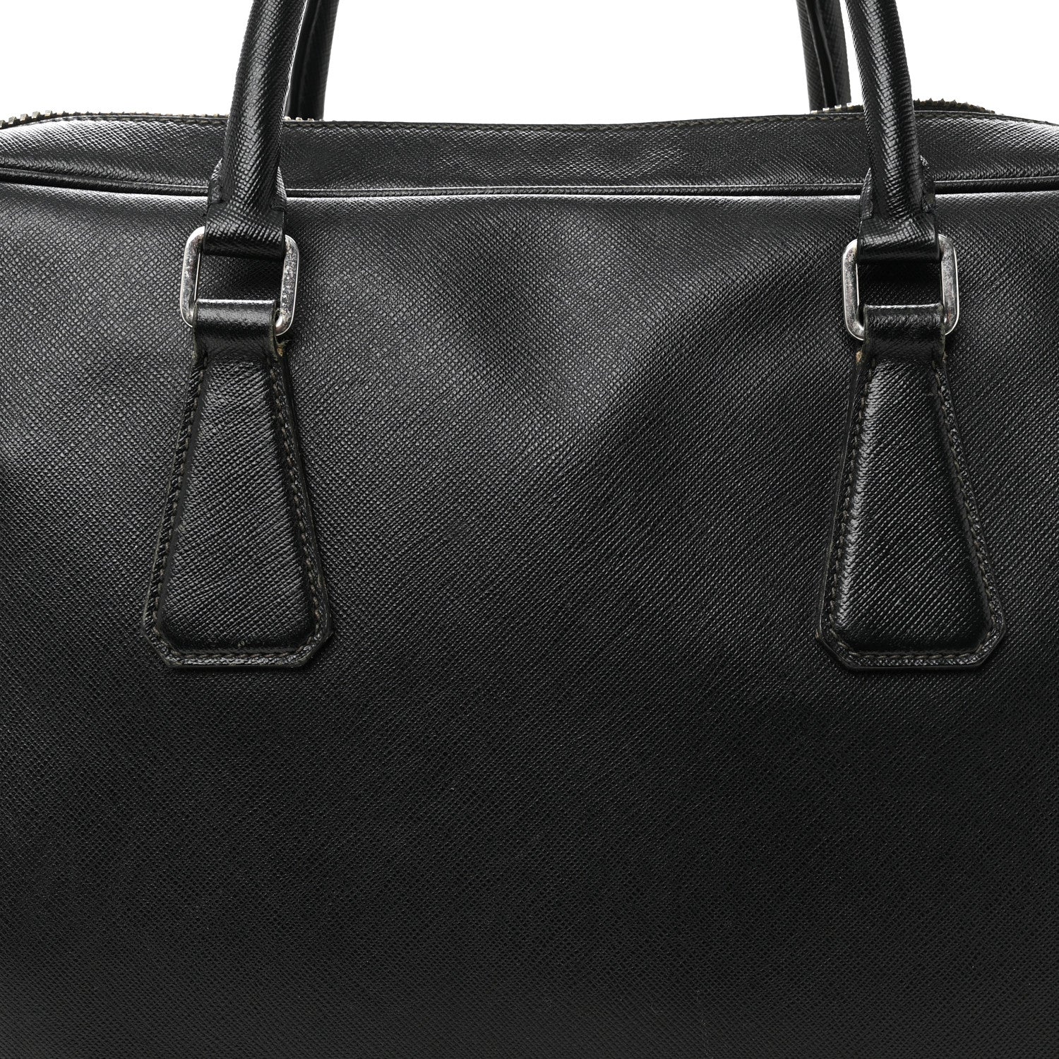 Saffiano Travel Briefcase Black - Top Club