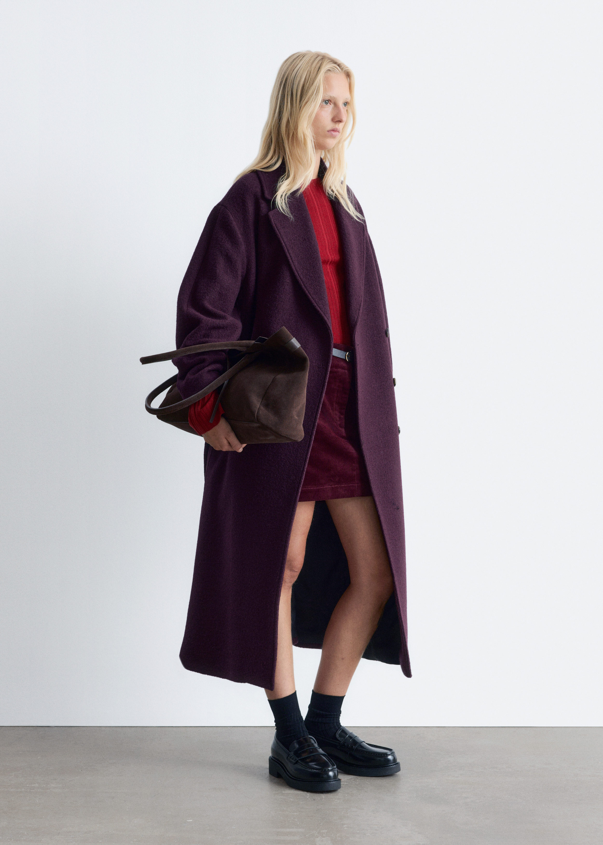 & Other Stories VOLUMINOUS BELTED WOOL COAT
