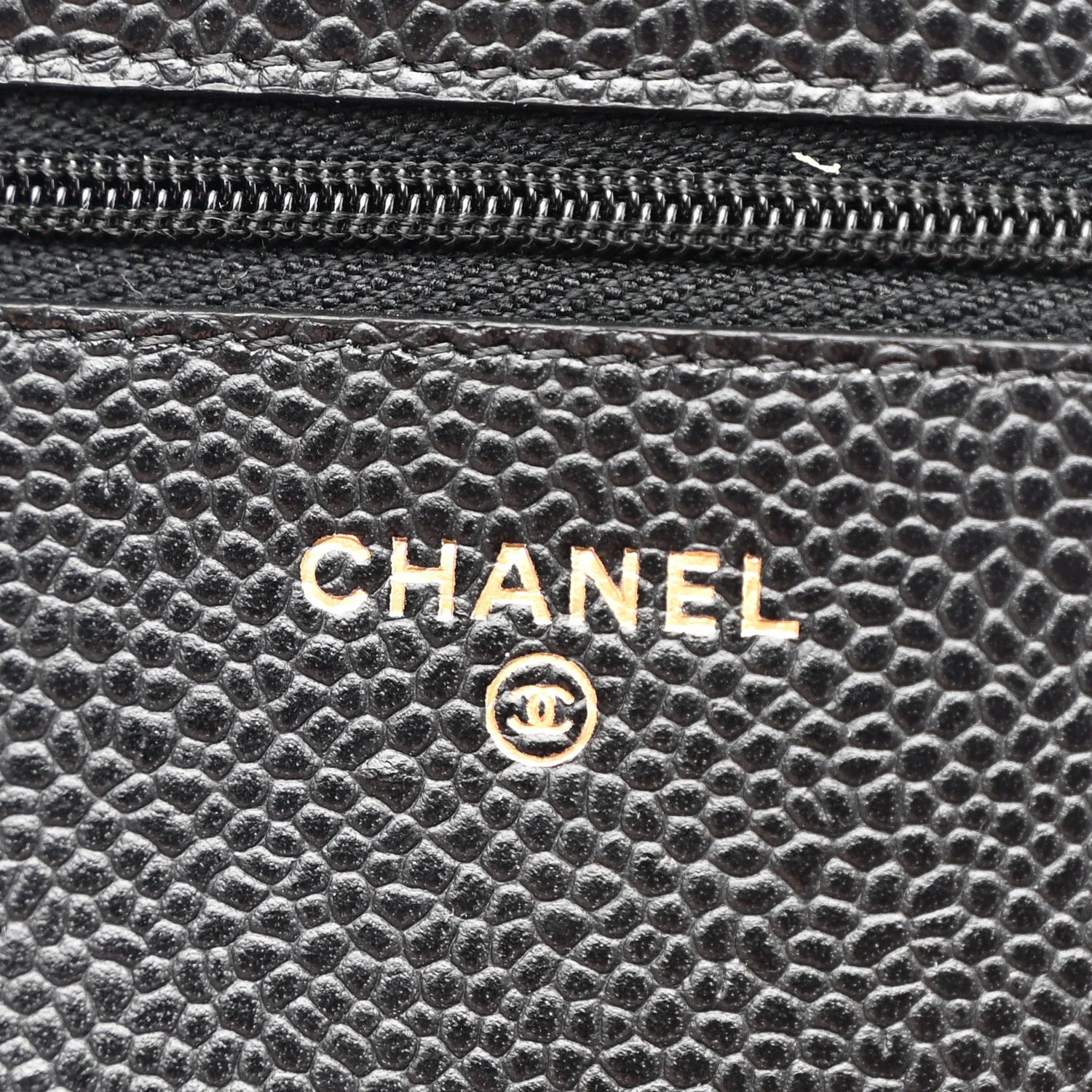 Caviar Quilted Wallet On Chain WOC Black - Top Club