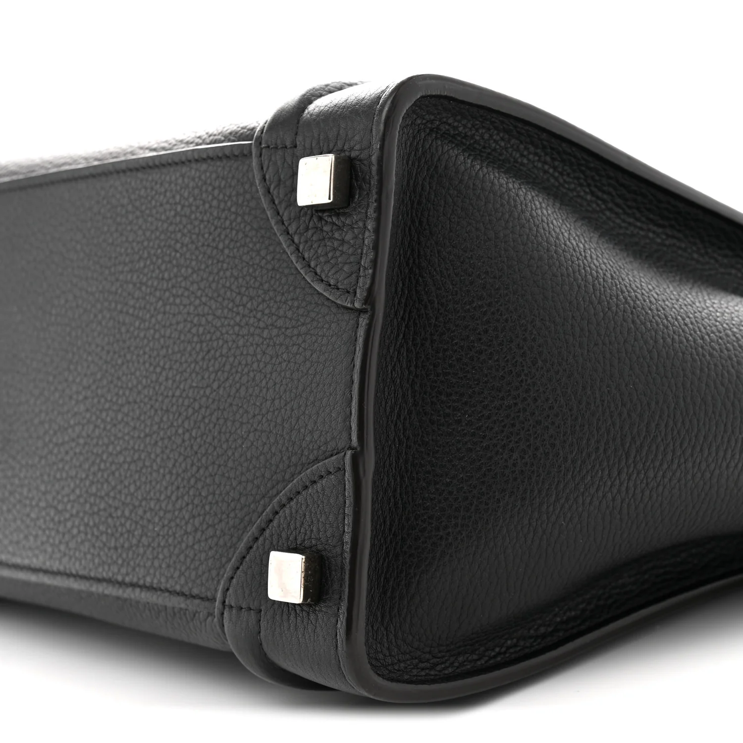 Drummed Calfskin Micro Luggage Black - Top Club