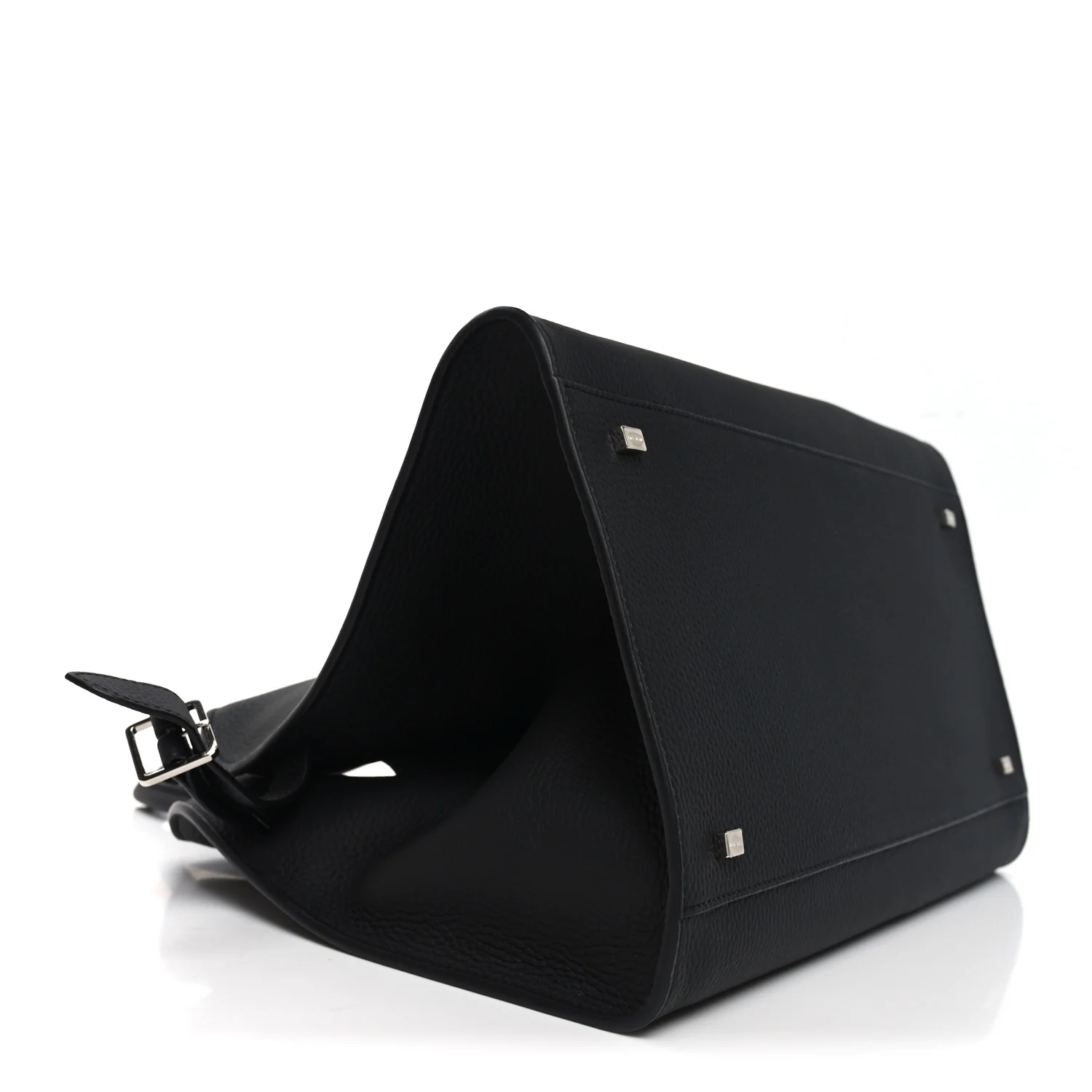 Matte Grained Calfskin Soft Margaux 15 Black - Top Club