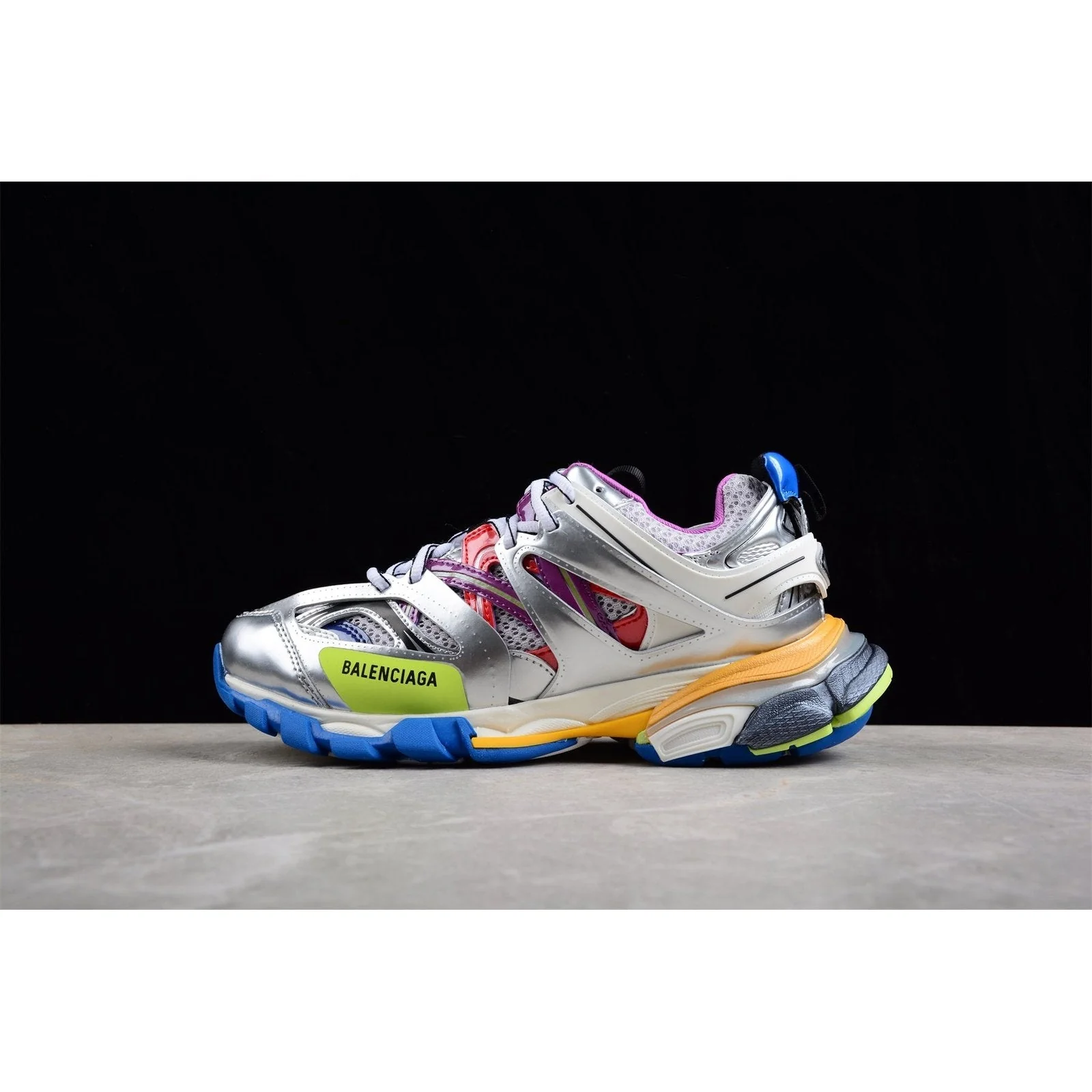 BALENCIAGA TRACK x LEATHER FREE WHITE SILVER MULTI - Sneaker Replica Workshop