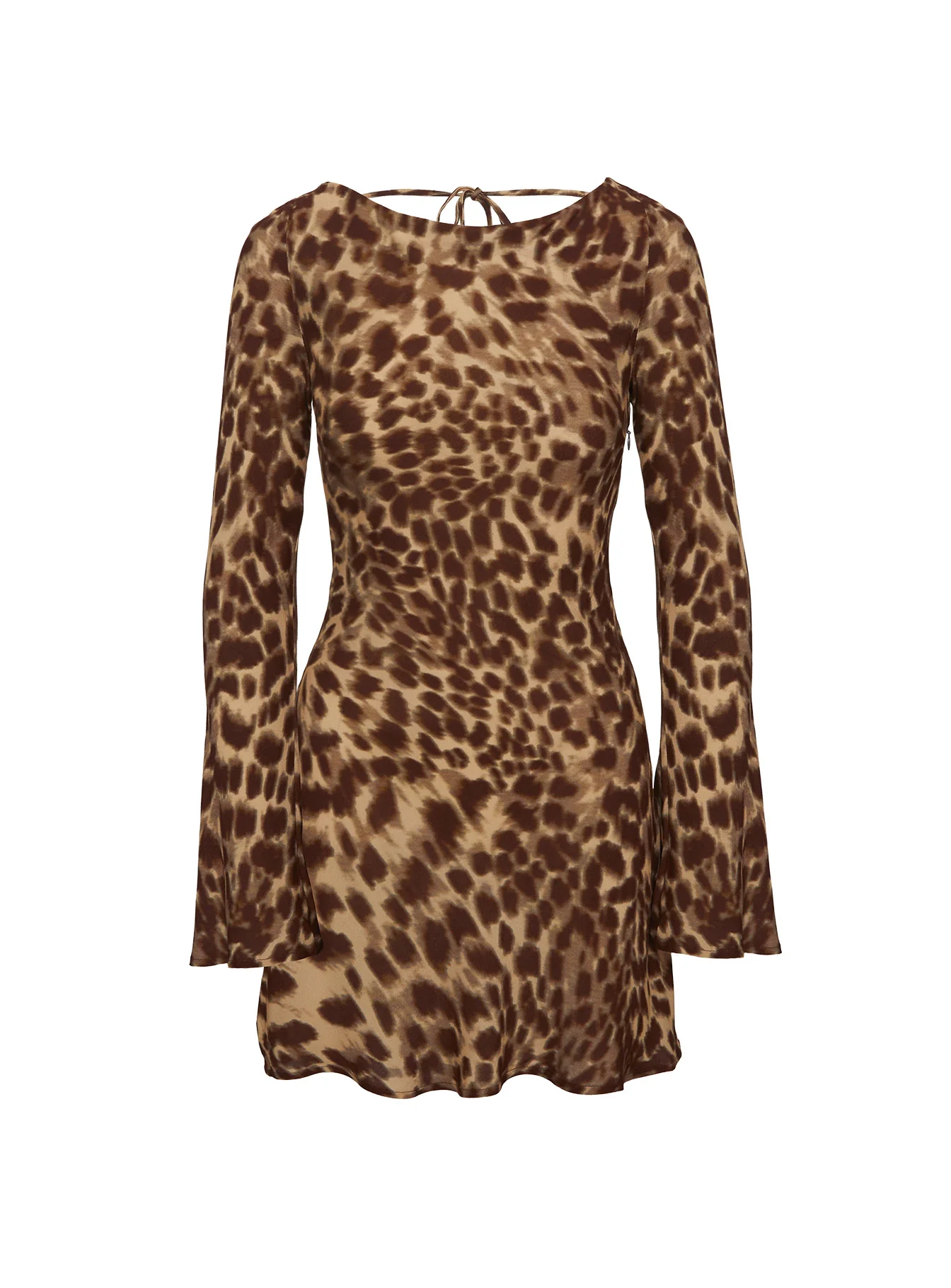 Halo Bias Long Sleeve Mini Dress Leopard