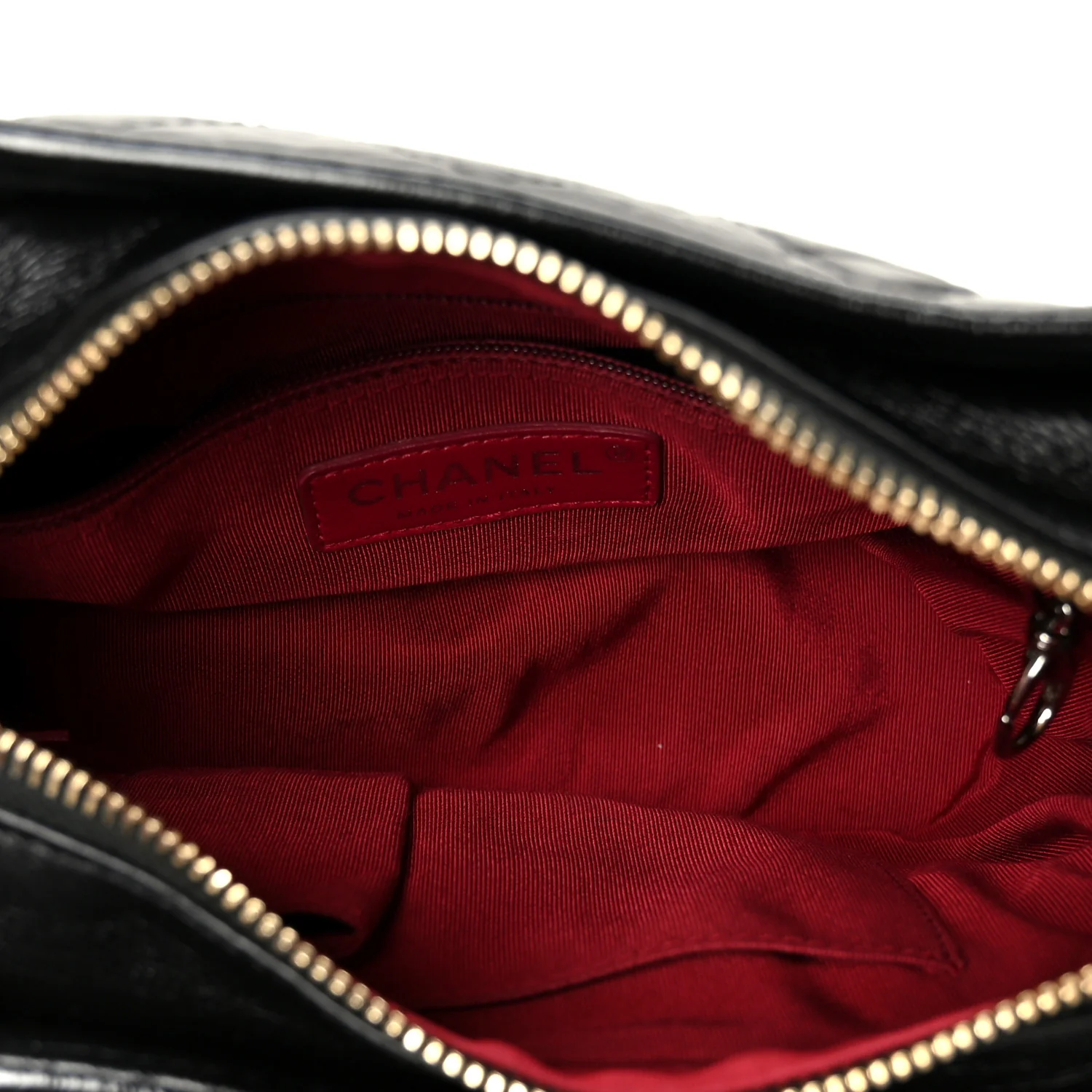 Aged Calfskin Quilted Small Gabrielle Logo Hobo Black - Top Club