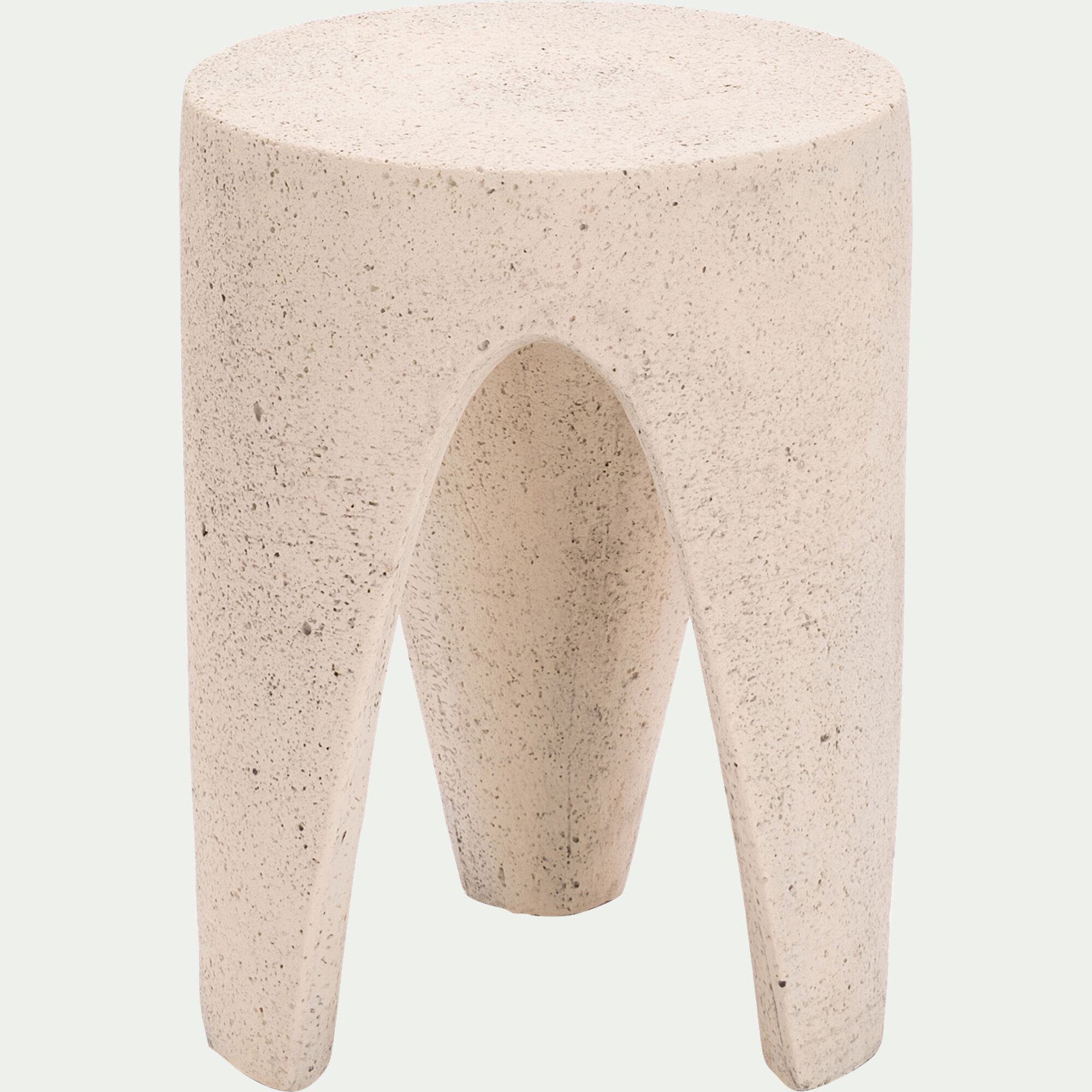 SIDEA - Bout de canape en grés D33xH46cm- écru