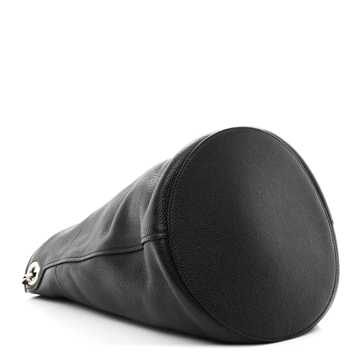 Vitello Daino Bucket Bag Black - Top Club