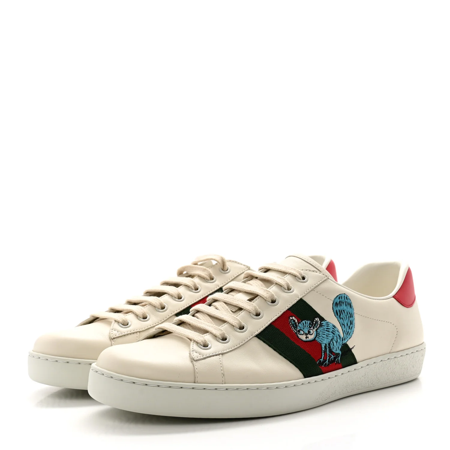 X FREYA HARTAS Calfskin Miro Soft Web Mythical Creature Embroidered Mens Ace Sneakers 9.5 New Mystic White - Top Club
