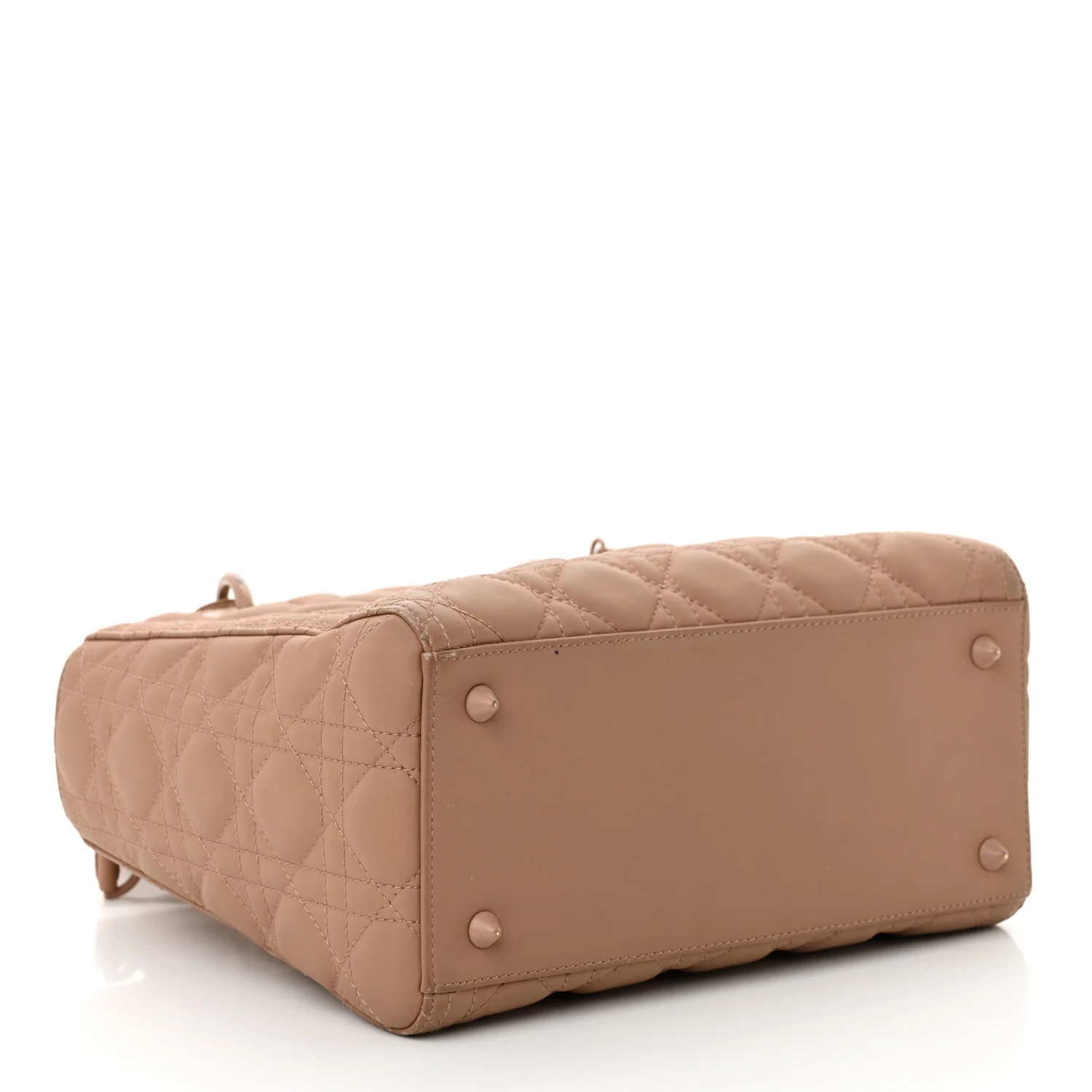 Ultra Matte Calfskin Cannage Medium Lady Dior Beige - Top Club