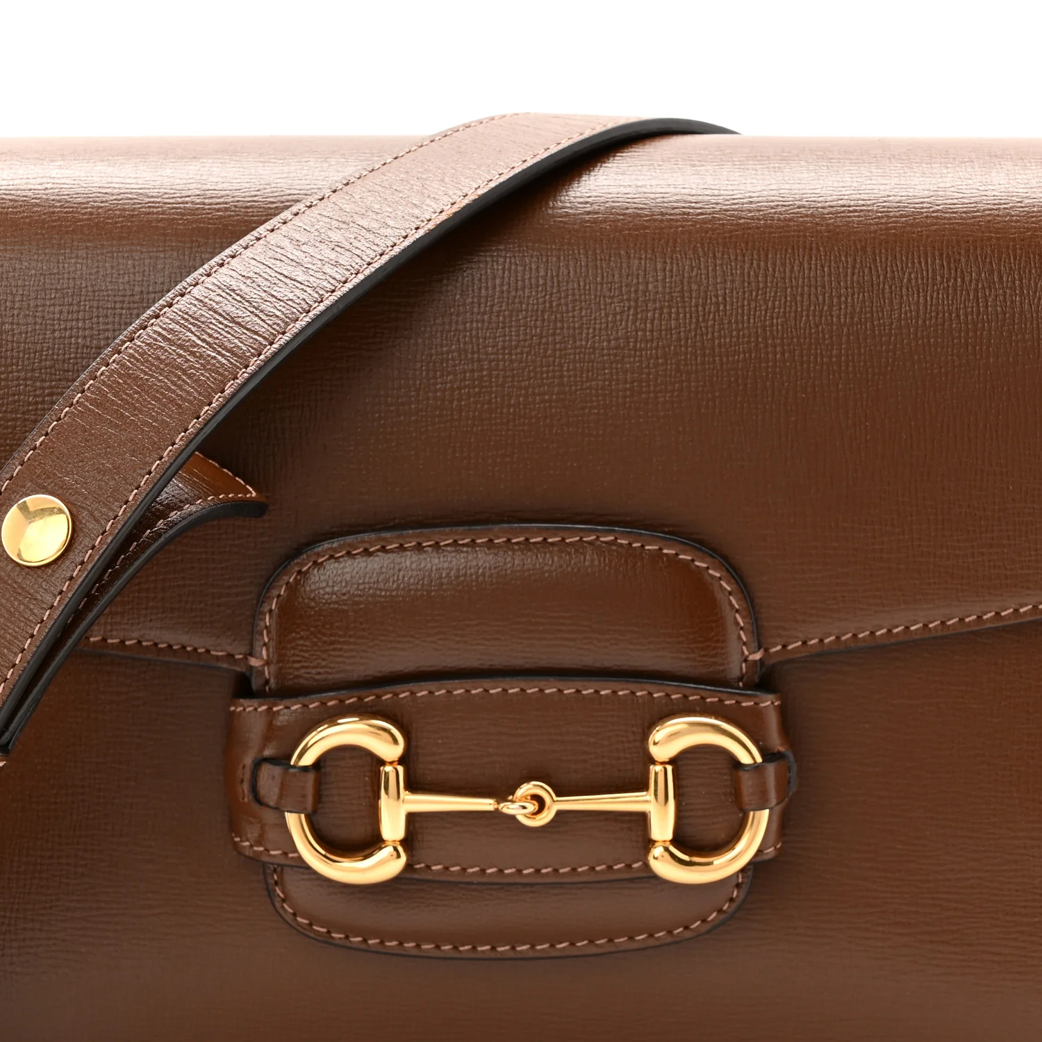 Azalea Calfskin Horsebit 1955 Shoulder Bag Brown Sugar - Top Club