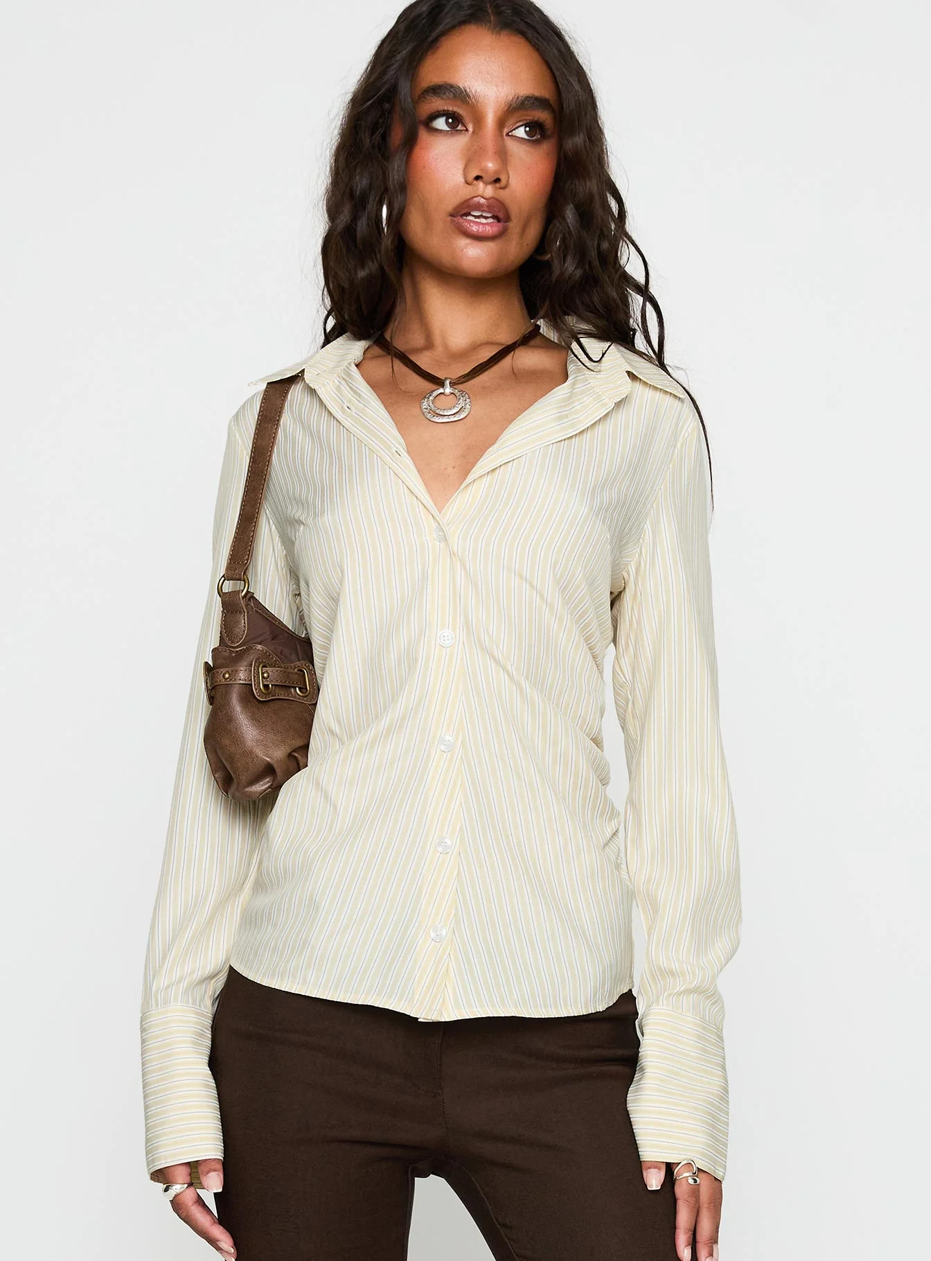 Rush Hour Long Sleeve Top Yellow Stripe