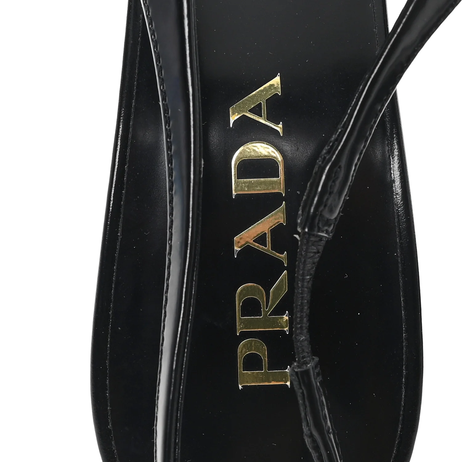 Patent Calfskin Square Toe 85mm Slingback Pumps 38 Black - Top Club