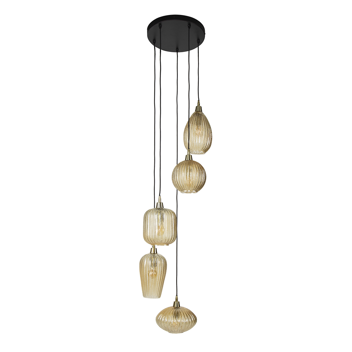 Hanglamp Buckingham Amber getrapt