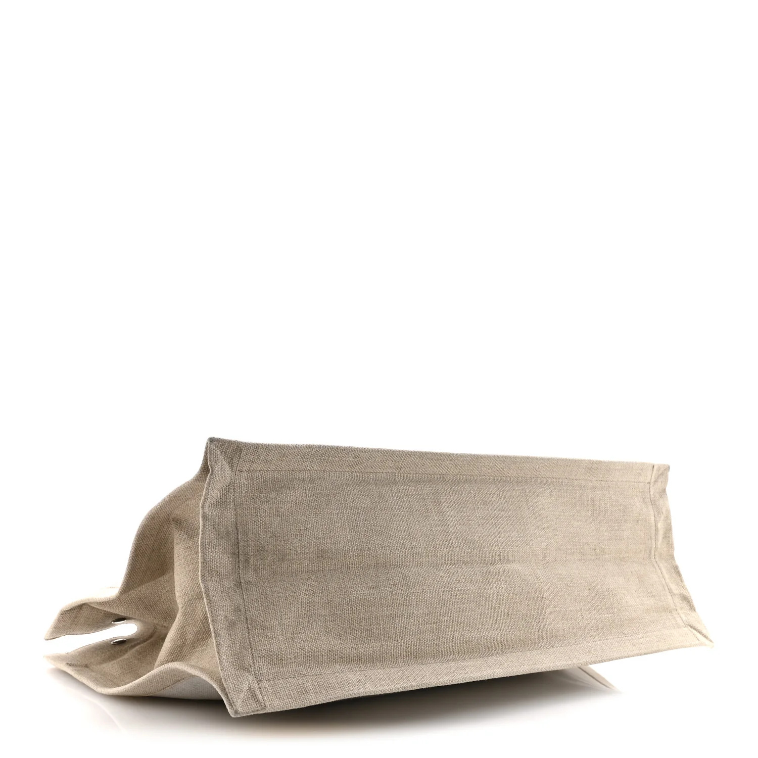 Linen Calfskin Rive Gauche Tote Greggio Natural - Top Club