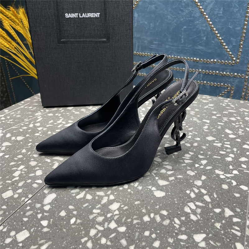YSL rhinestone high heel classic logo letter high heel sandals - Sneaker Replica Workshop