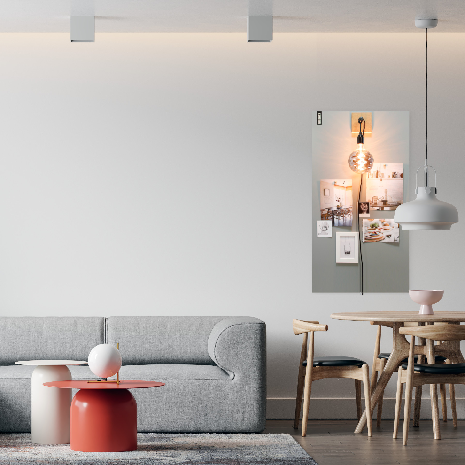 Magneetbord mat – krijtbord groengrijs 60x140 cm