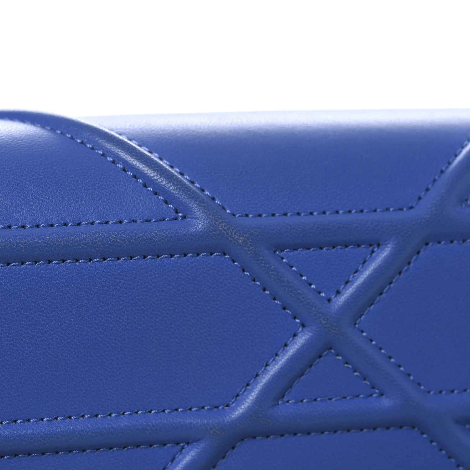 Smooth Calfskin Medium Diorama Flap Bag Blue - Top Club