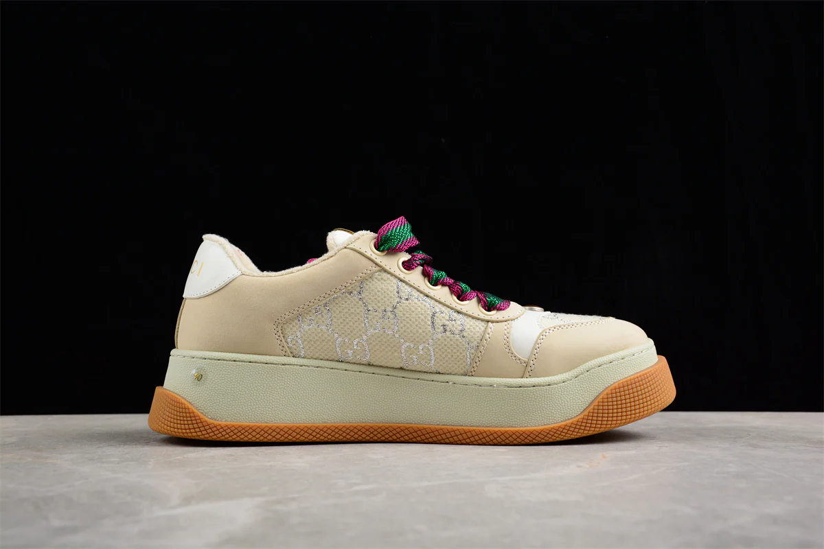 Gucci Screener GG Leather-Trimmed Canvas Sneakers - Sneaker Replica Workshop