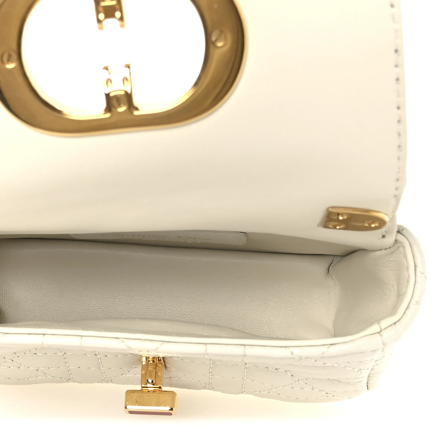 Calfskin Heart Cannage Dioramour Micro Bag Latte - Top Club
