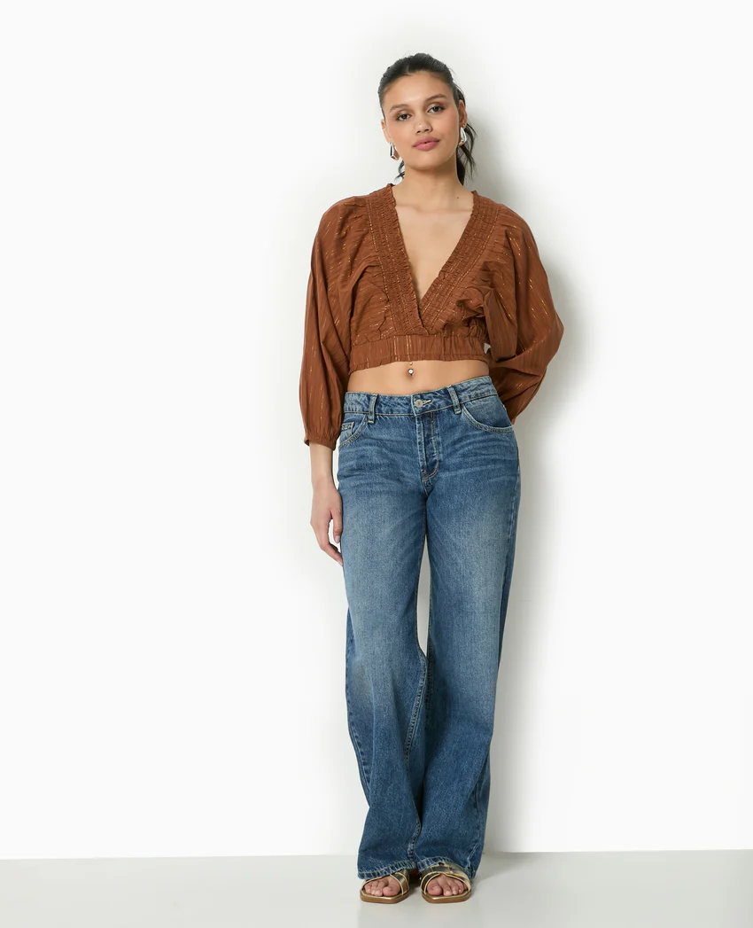 Pimkie Blouse décolletée avec manches chauve-souris