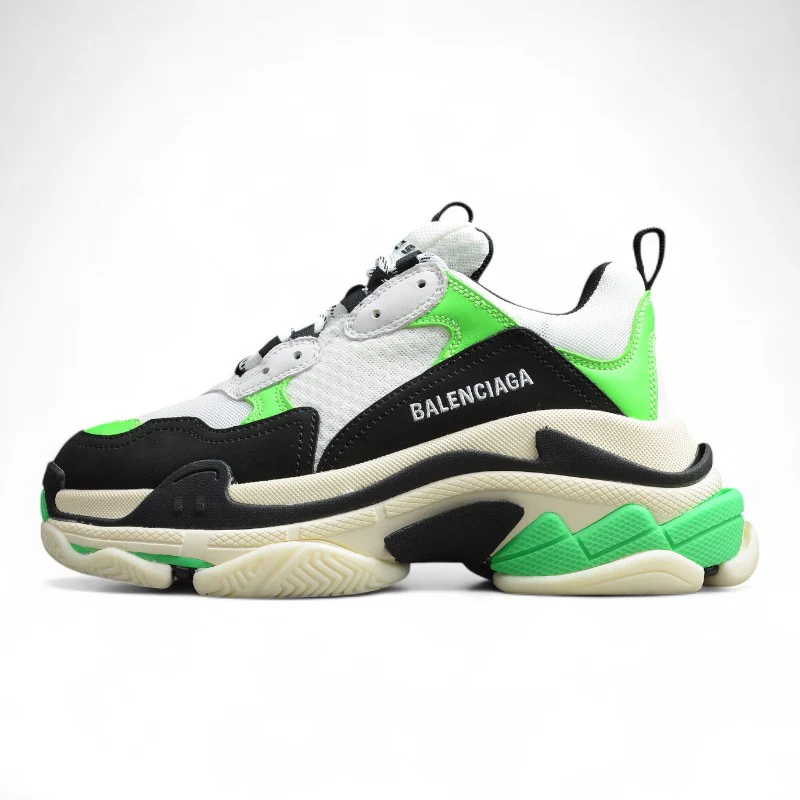 Balenciaga Triple S Sneaker 'White Green Fluo' - Sneaker Replica Workshop