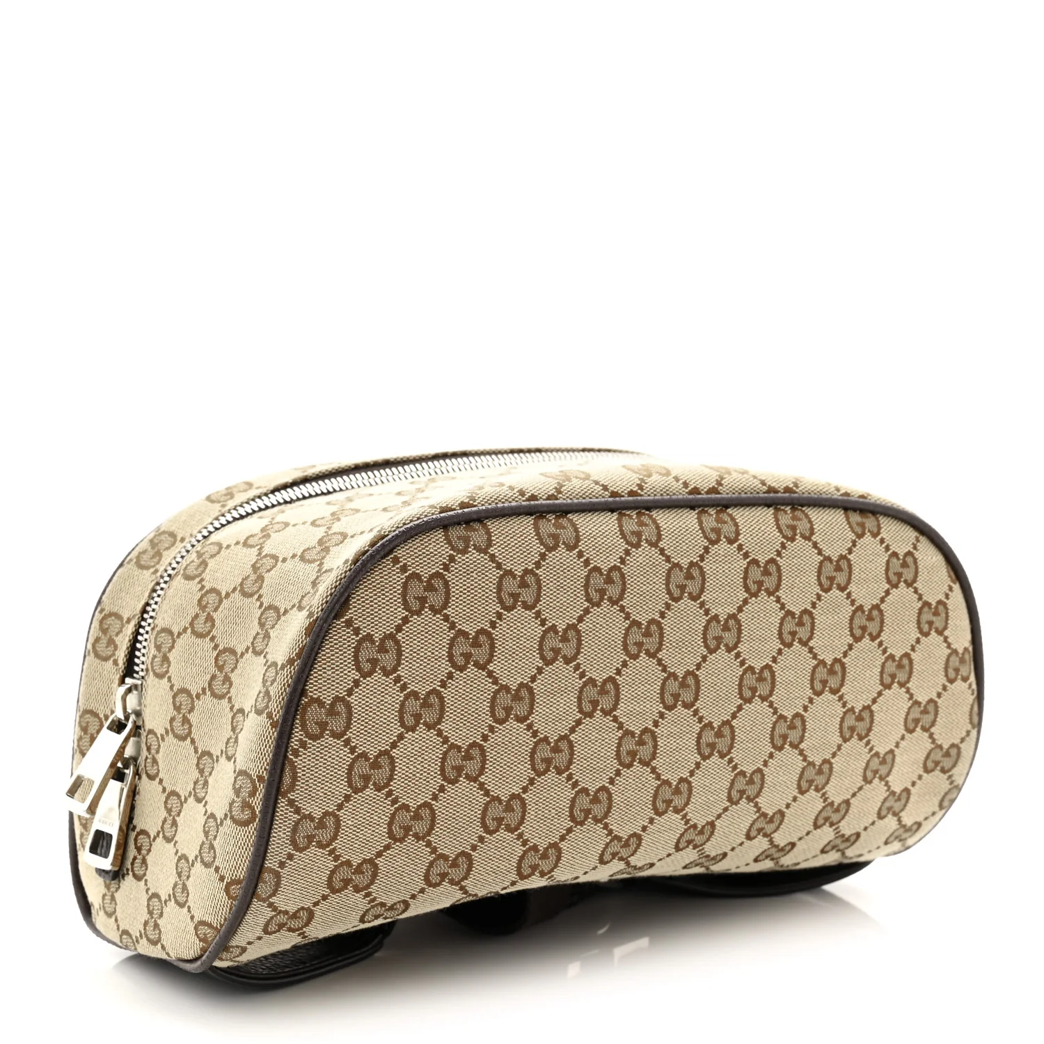 Monogram Dollar Calfskin Waist Pouch Beige Ebony Testa di Moro Marrone Scuro - Top Club