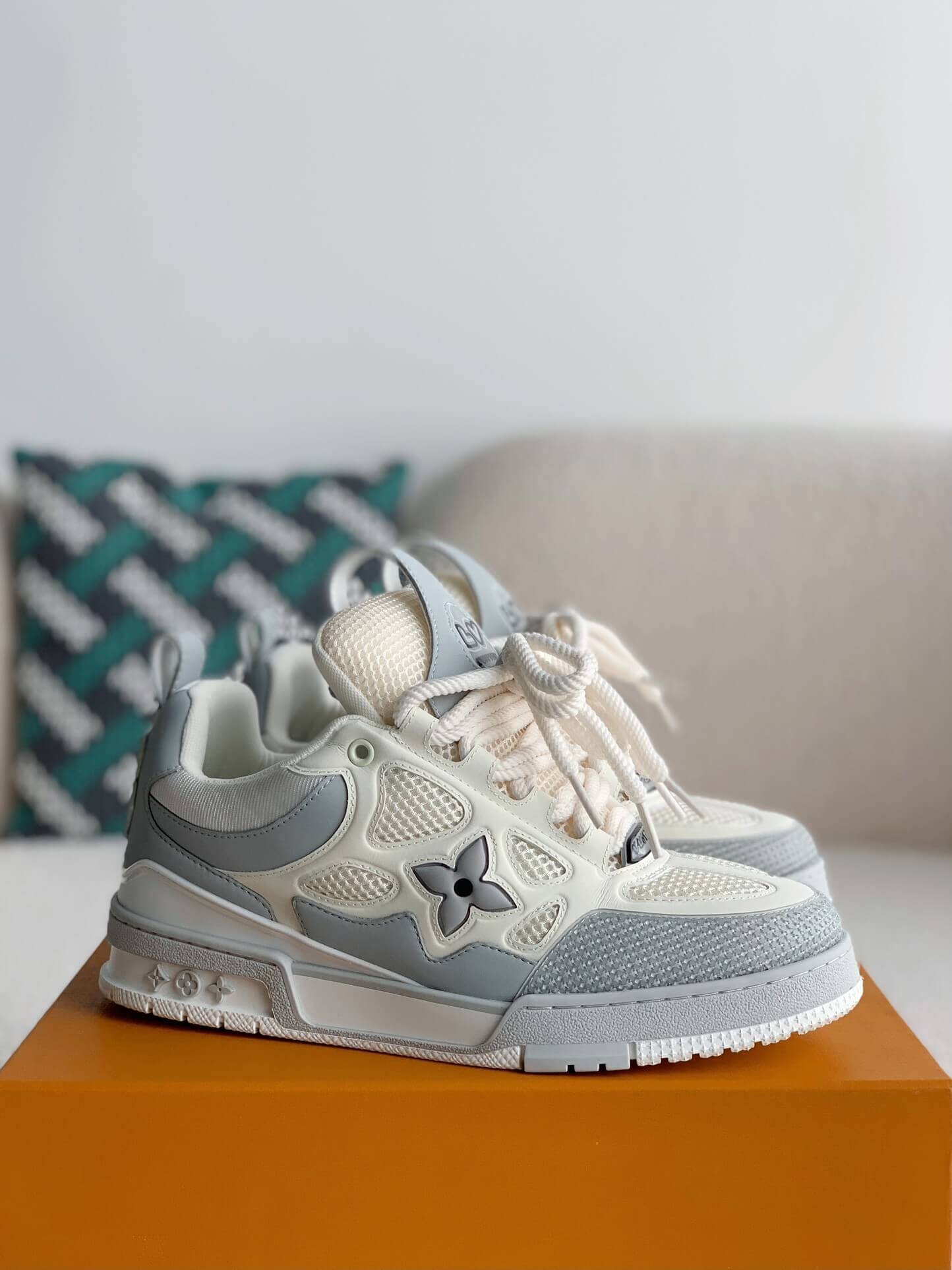 Louis Vuitton LV Skate Monogram Trainer Light Grey Sneaker - Sneaker Replica Workshop