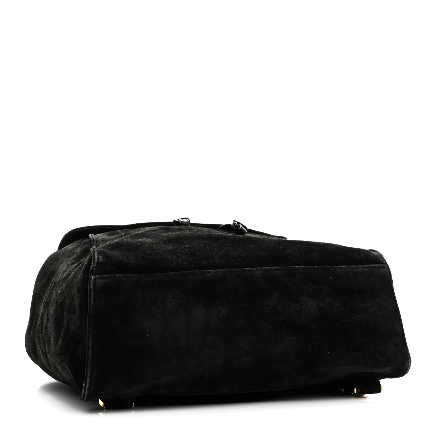 Suede CC Drawstring Backpack Black - Top Club