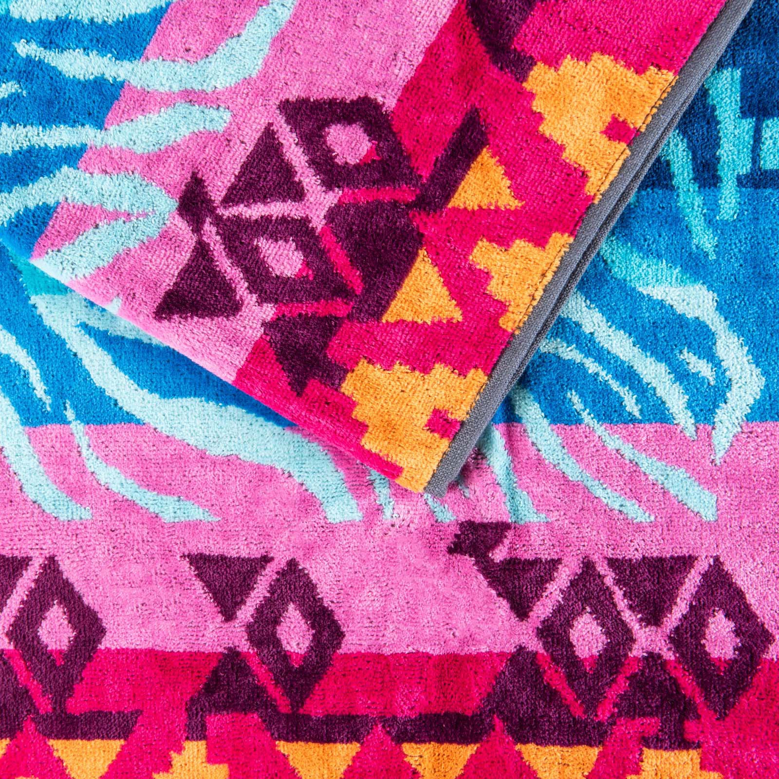 Asciugamano Con Ospite In Spugna Mexico 40X60+60X100 Fuxia Carrara