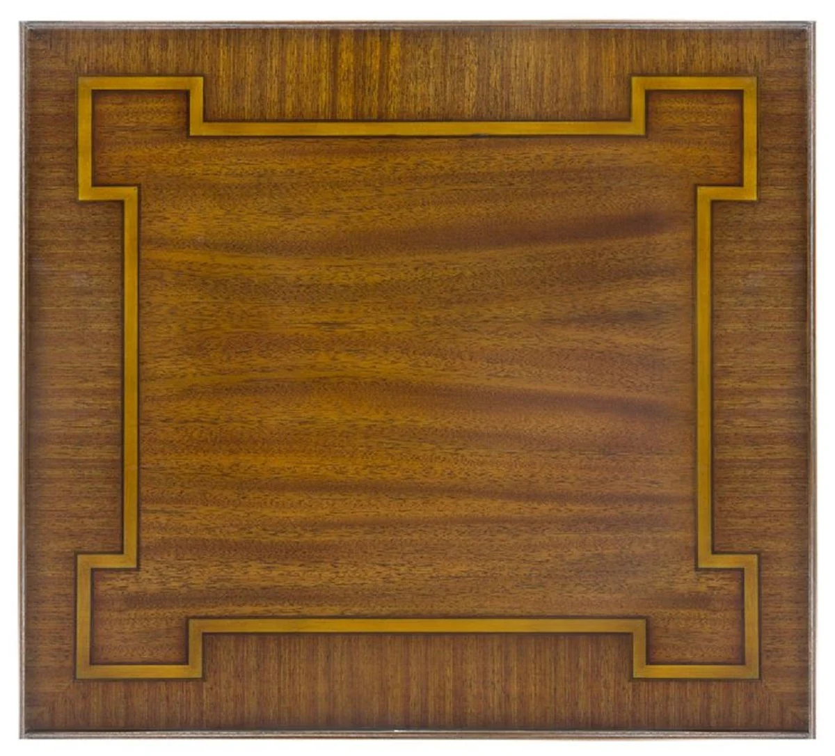 Luxury baroque side table brown 48 x 44 x H. 62 cm - Noble mahogany table in baroque style - Baroque mahogany furniture