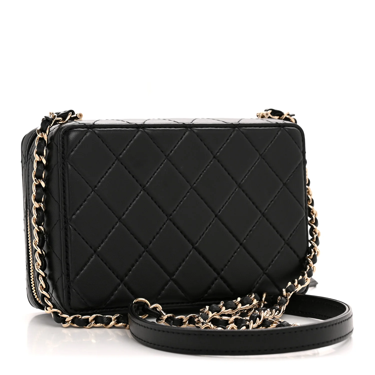 Lambskin Quilted Coco Click Bag Black - Top Club
