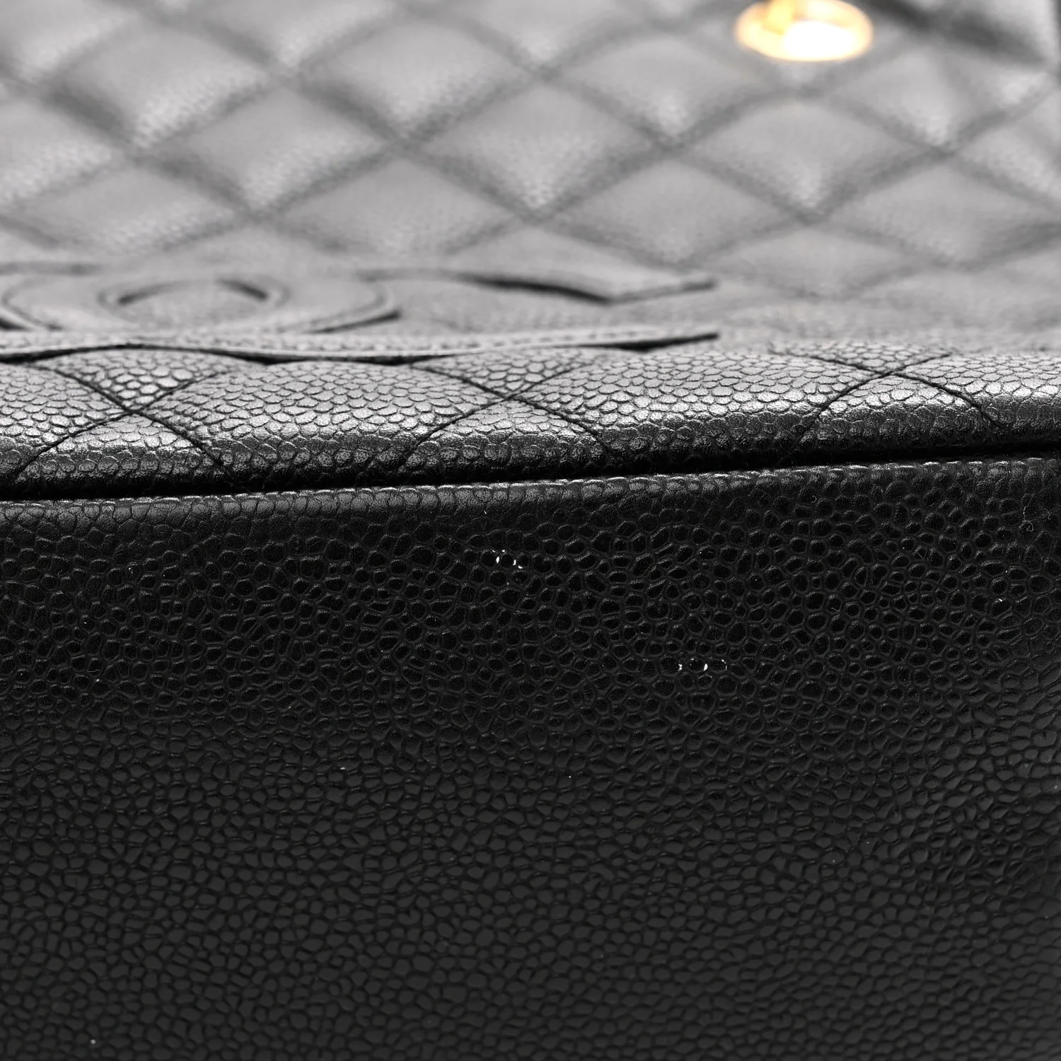 Caviar Quilted Petit Shopping Tote PST Black - Top Club