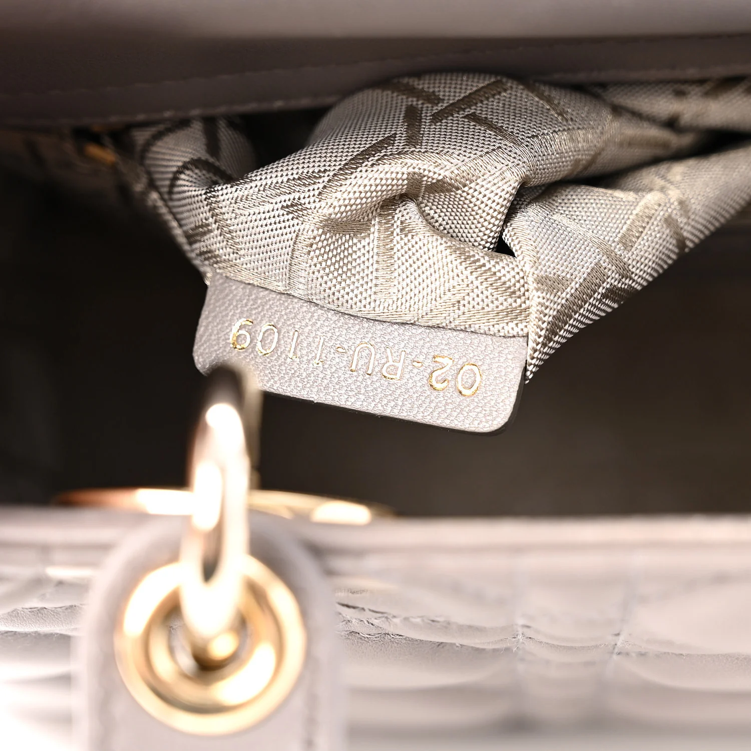 Lambskin Cannage Small Lady Dior Grey - Top Club