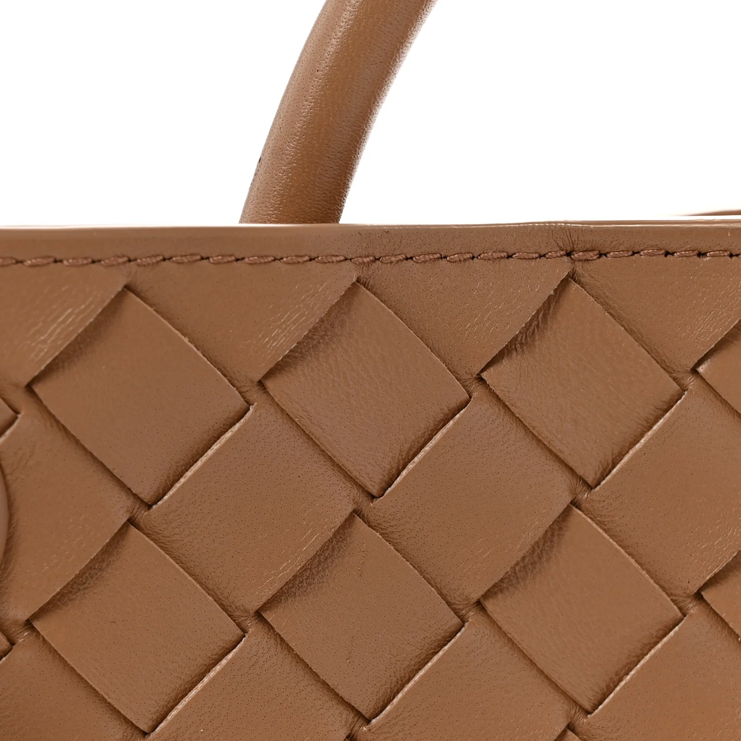 Nappa Intrecciato Small Andiamo Shoulder Bag Biscuit - Top Club
