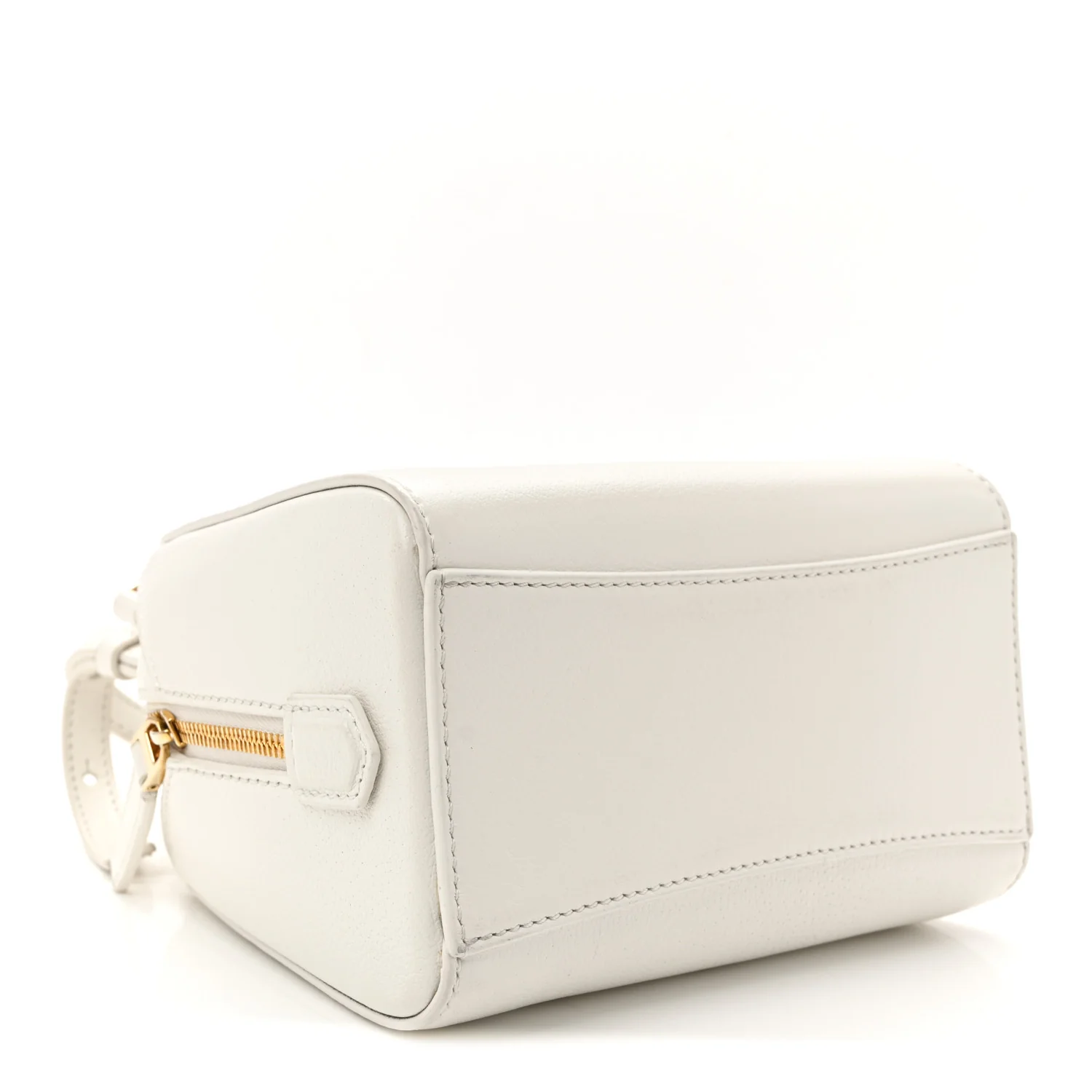 Tumbled Buffalo Micro Antigona Cube Bag White - Top Club