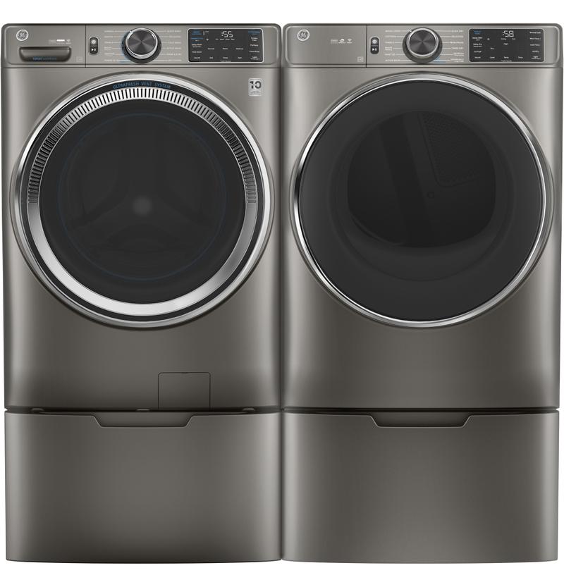 GE ENERGY STAR 7.8 cu. ft. Kapazität Smart Front Load Electric Dryer mit Dampf und Sanitize Cycle
