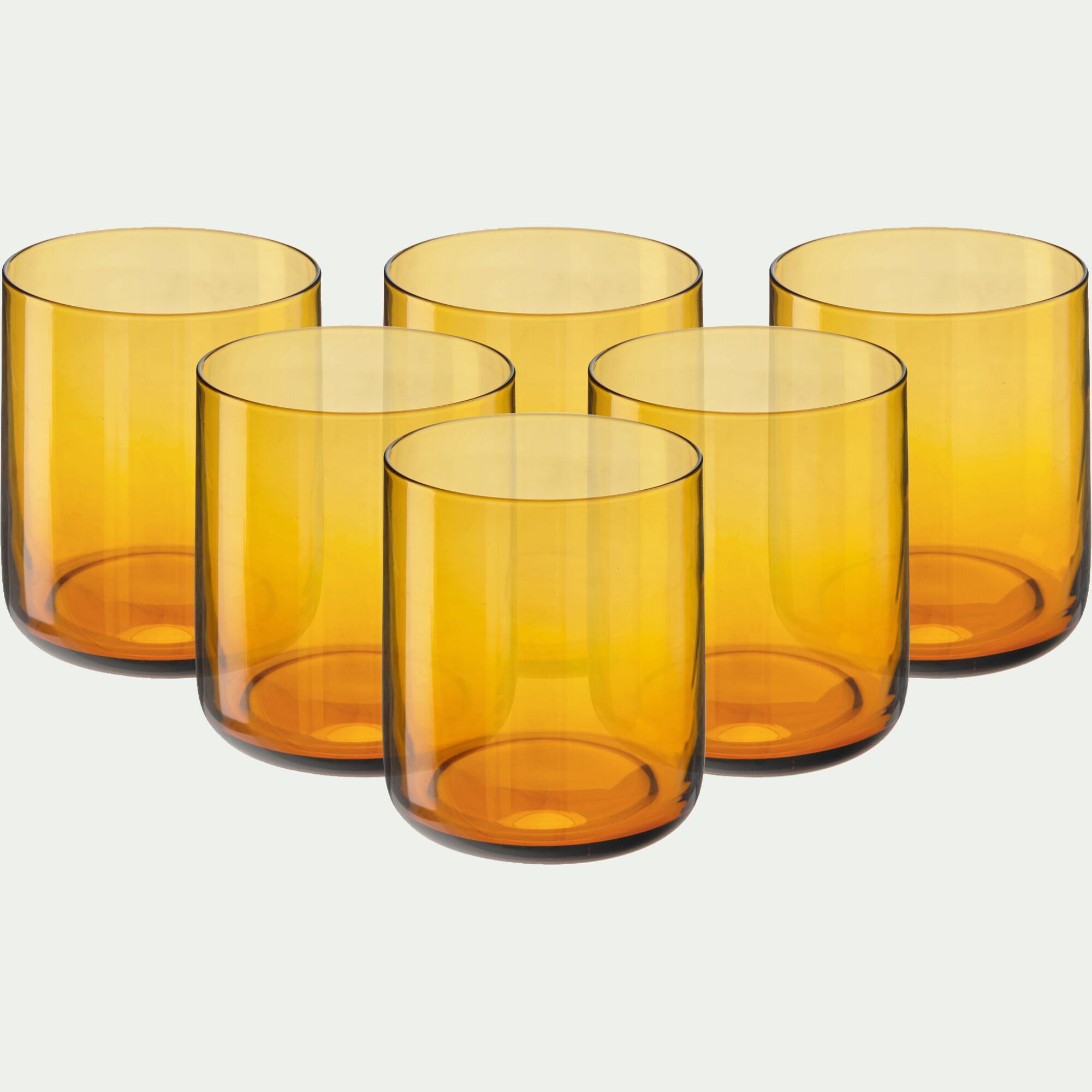 AMBRE - Gobelet bas en verre sodo-calcique 28cl - jaune